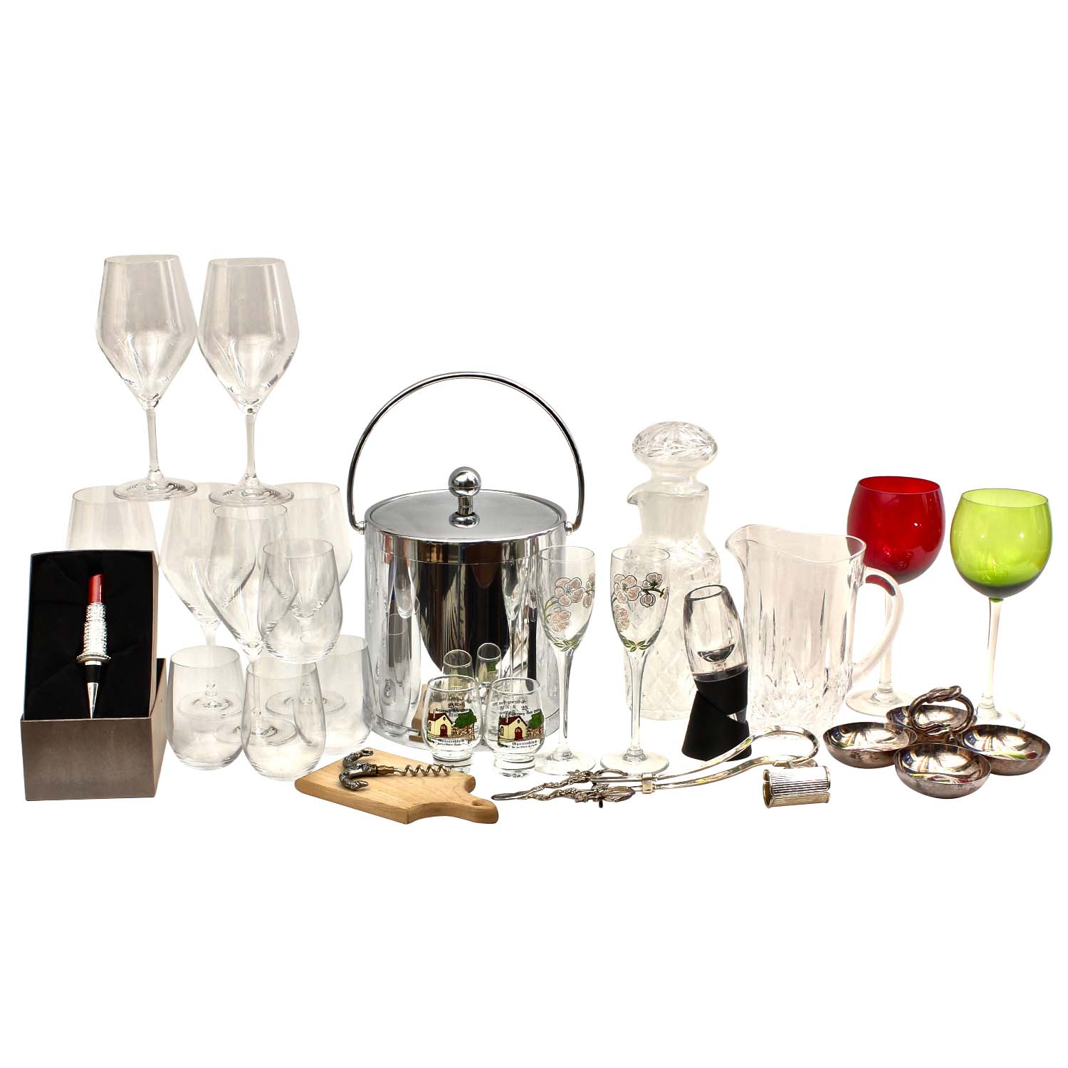 Waterford Crystal "Glandore" Cocktail Shaker with Assorted Barware