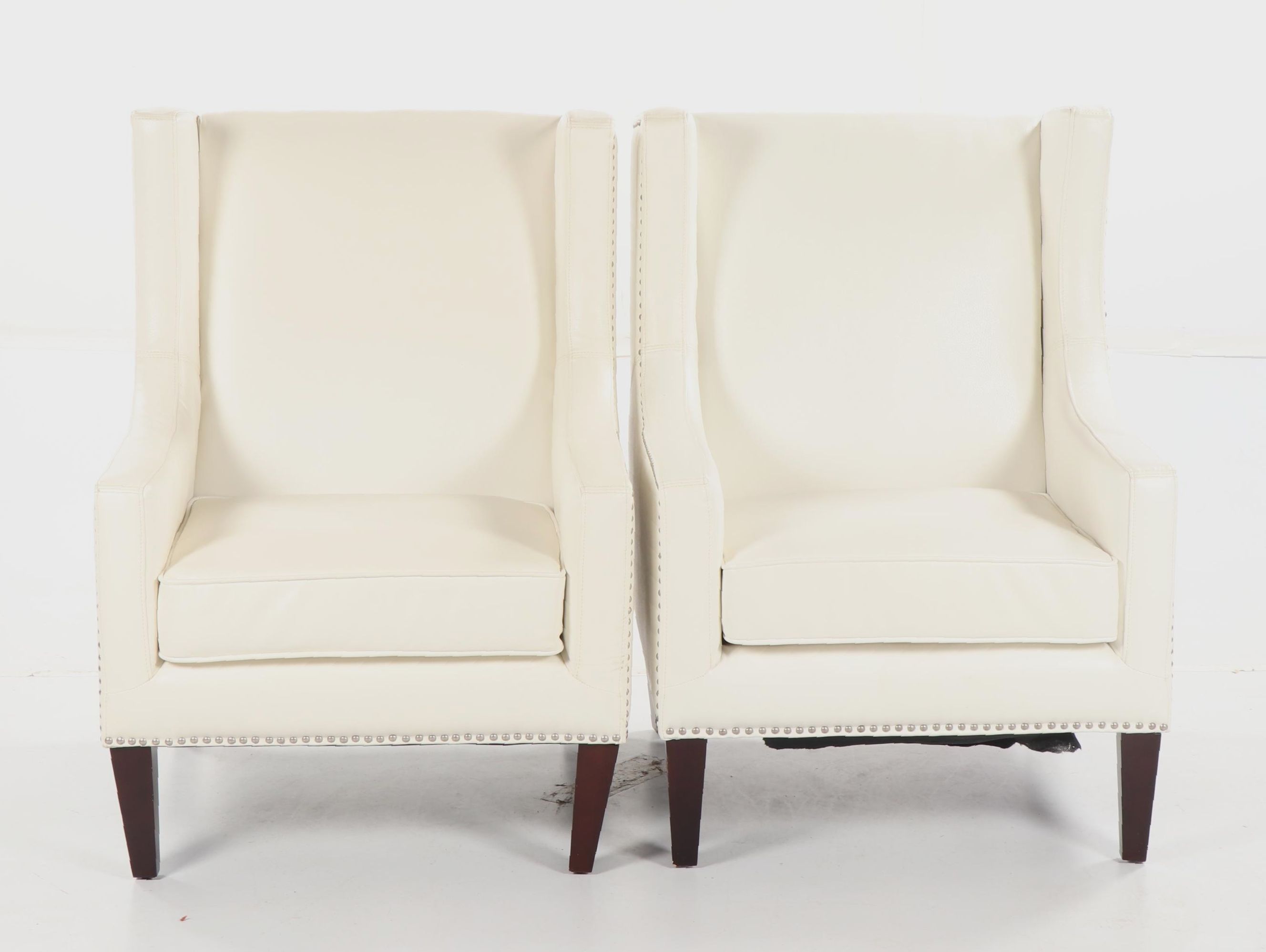 Faux Leather Upholstered Wingback Chairs by Haining Shuyou, 21st Century