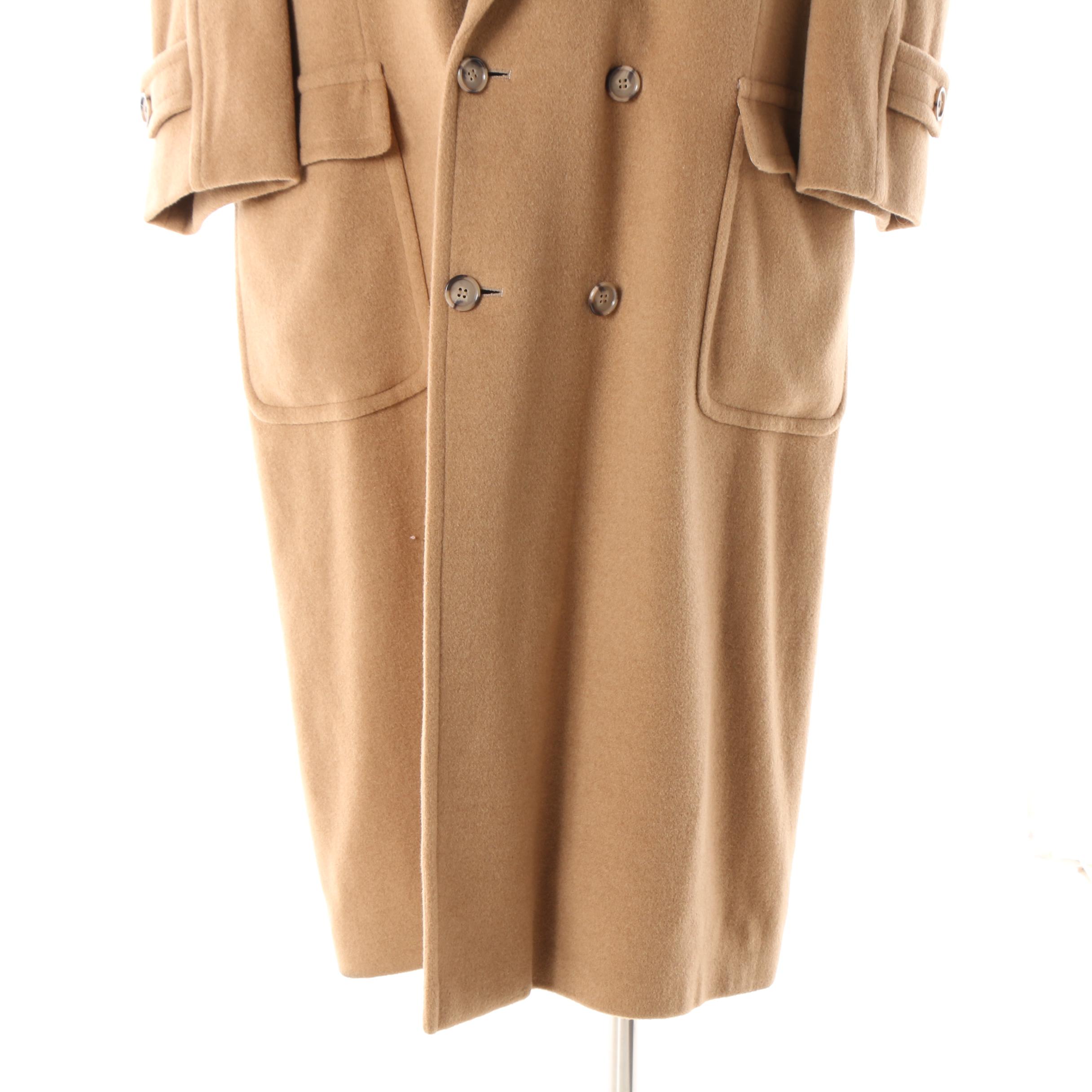 Men's Huntington Camel Hair Blend Double-Breasted Overcoat