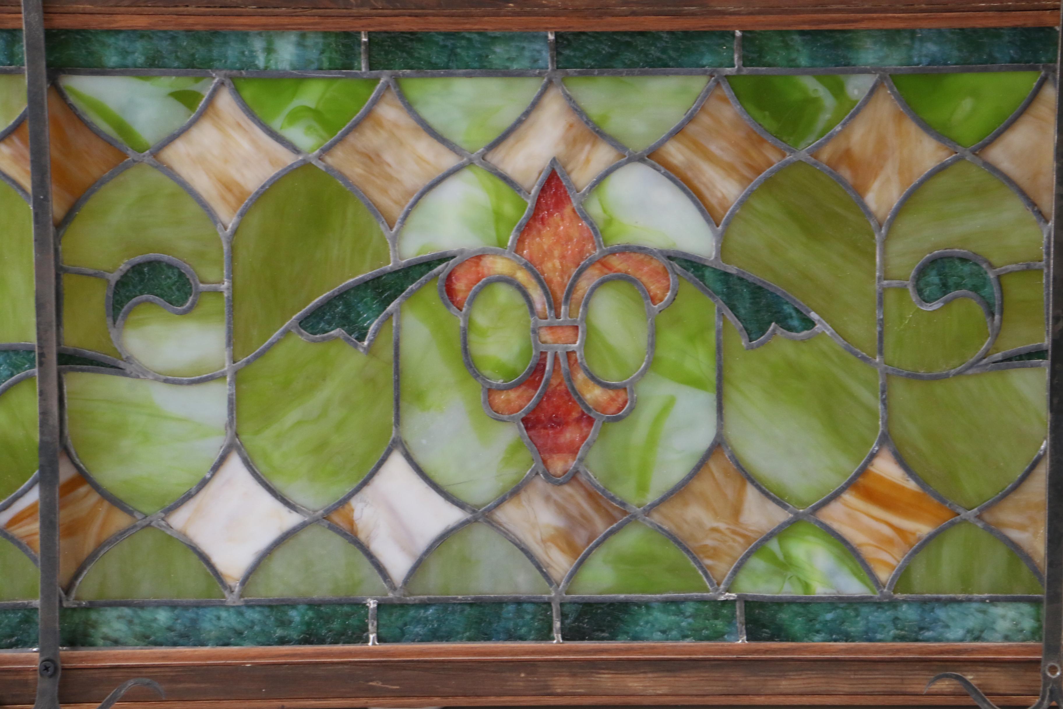 Illuminated Stained and Slag Glass Panel