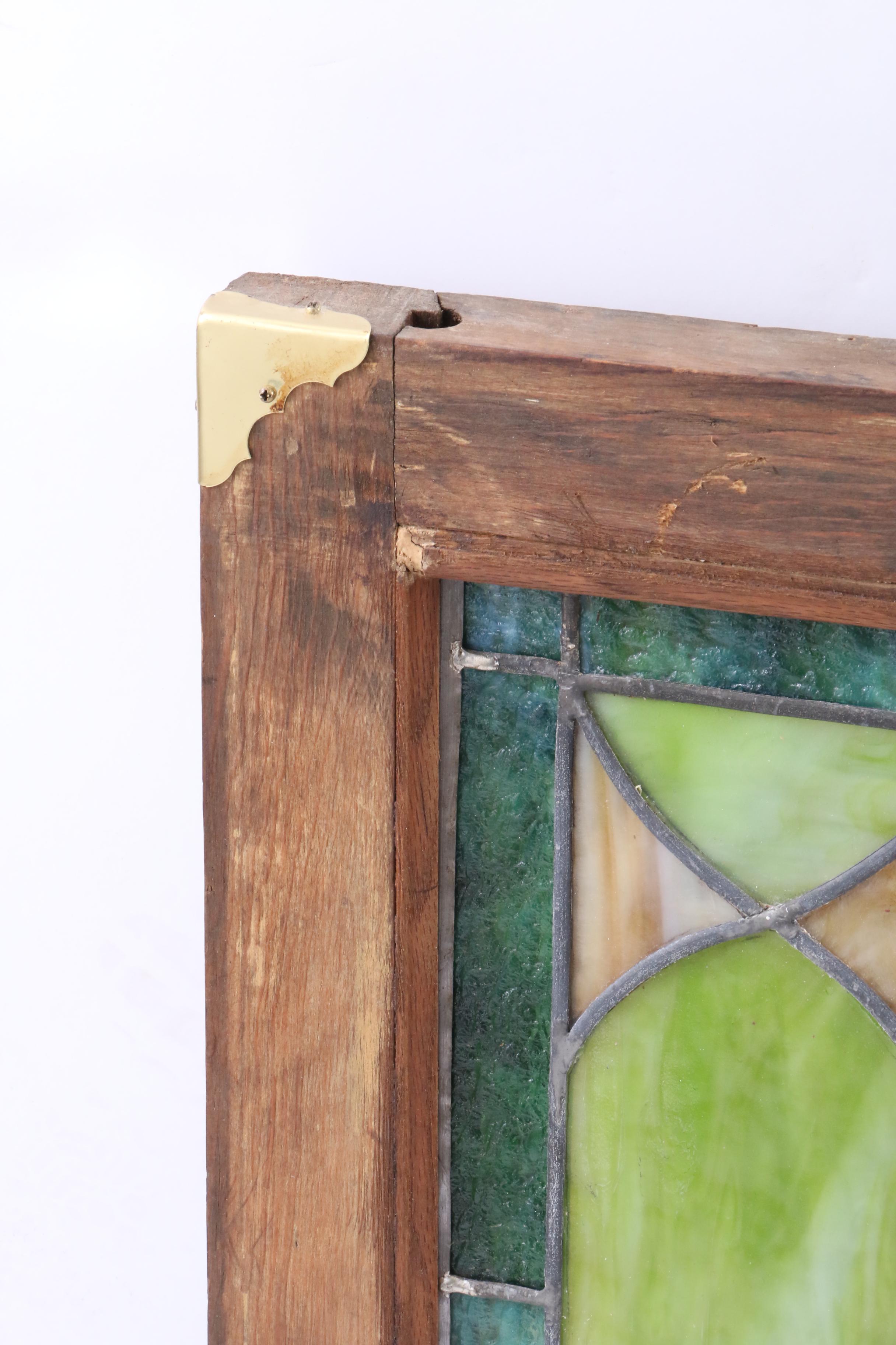 Illuminated Stained and Slag Glass Panel