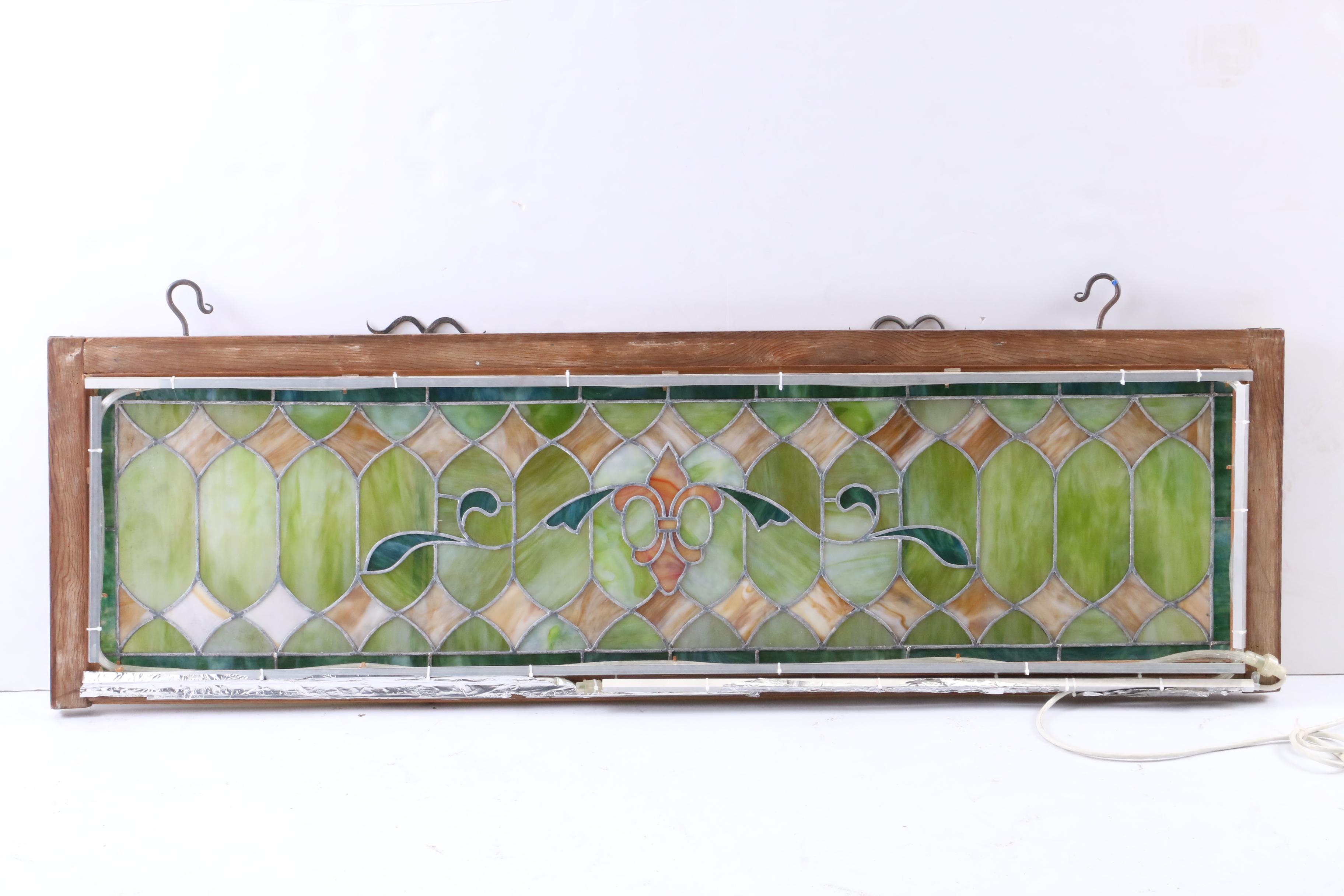 Illuminated Stained and Slag Glass Panel