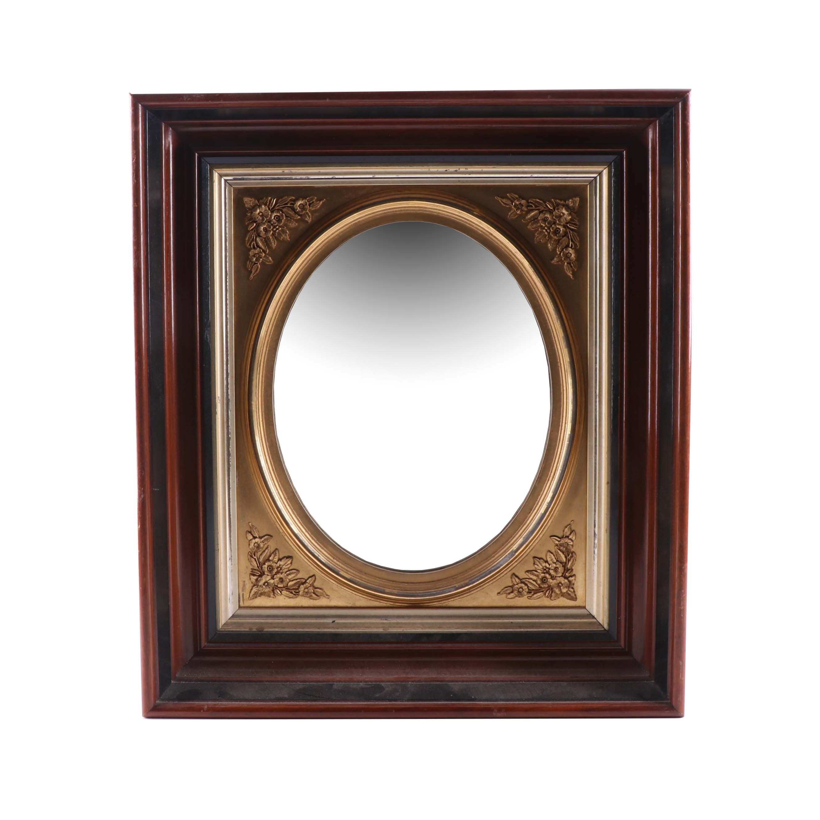 Mahogany and Gilt Wood Mirror