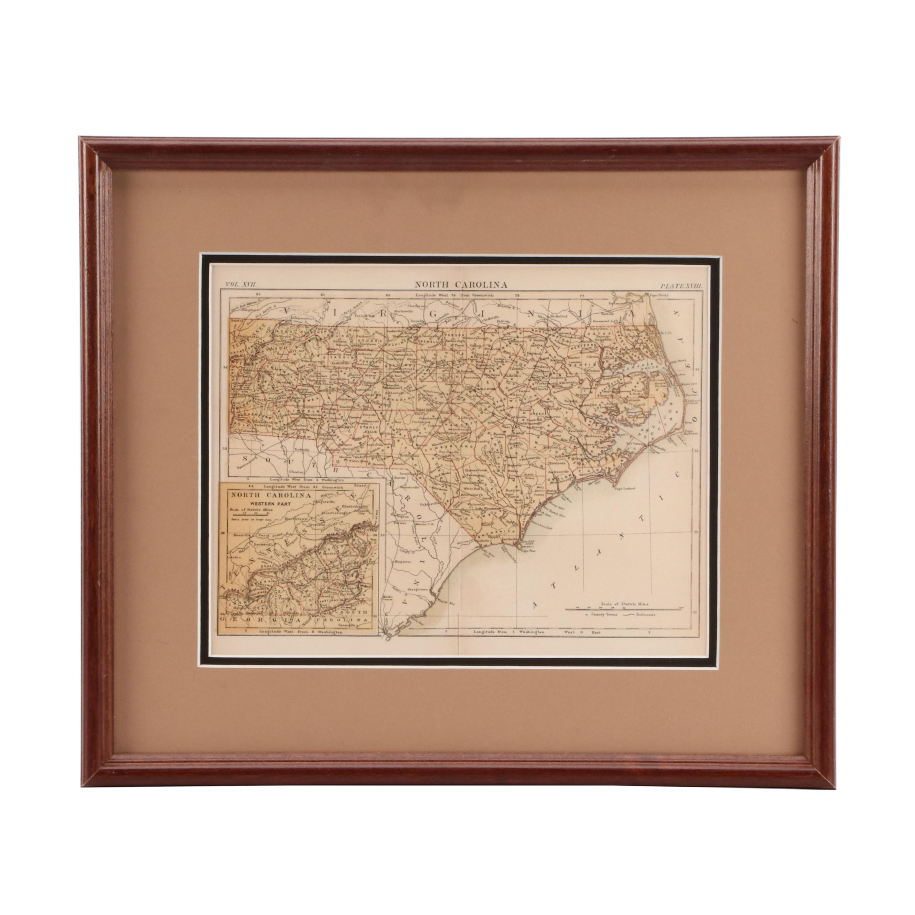Antique Map "North Carolina"