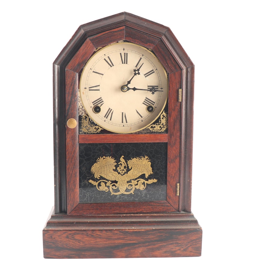 Atkins Rosewood Mantel Clock, 19th Century