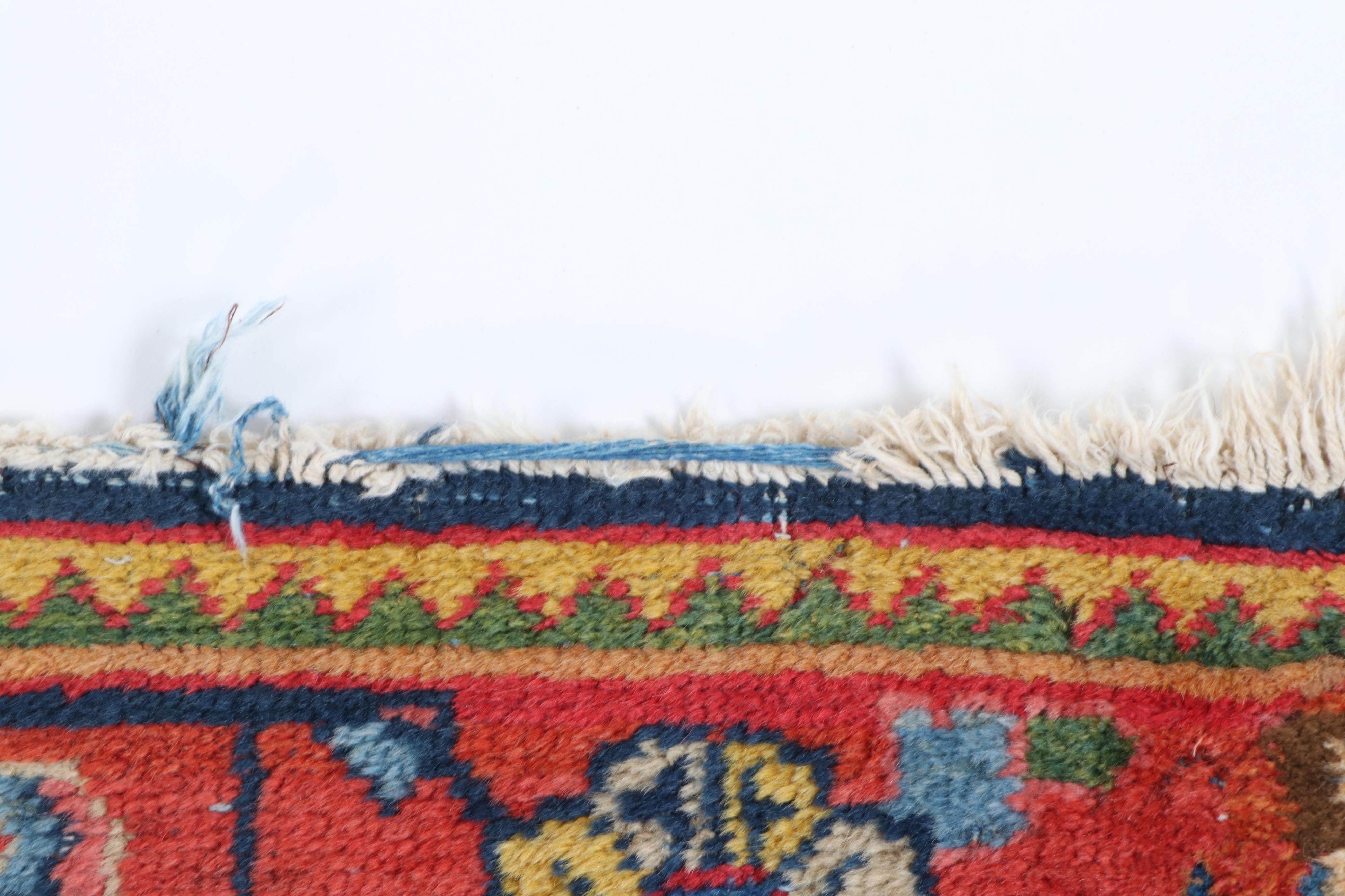 Hand-Knotted Persian Kurdish Bijar Wool Runner