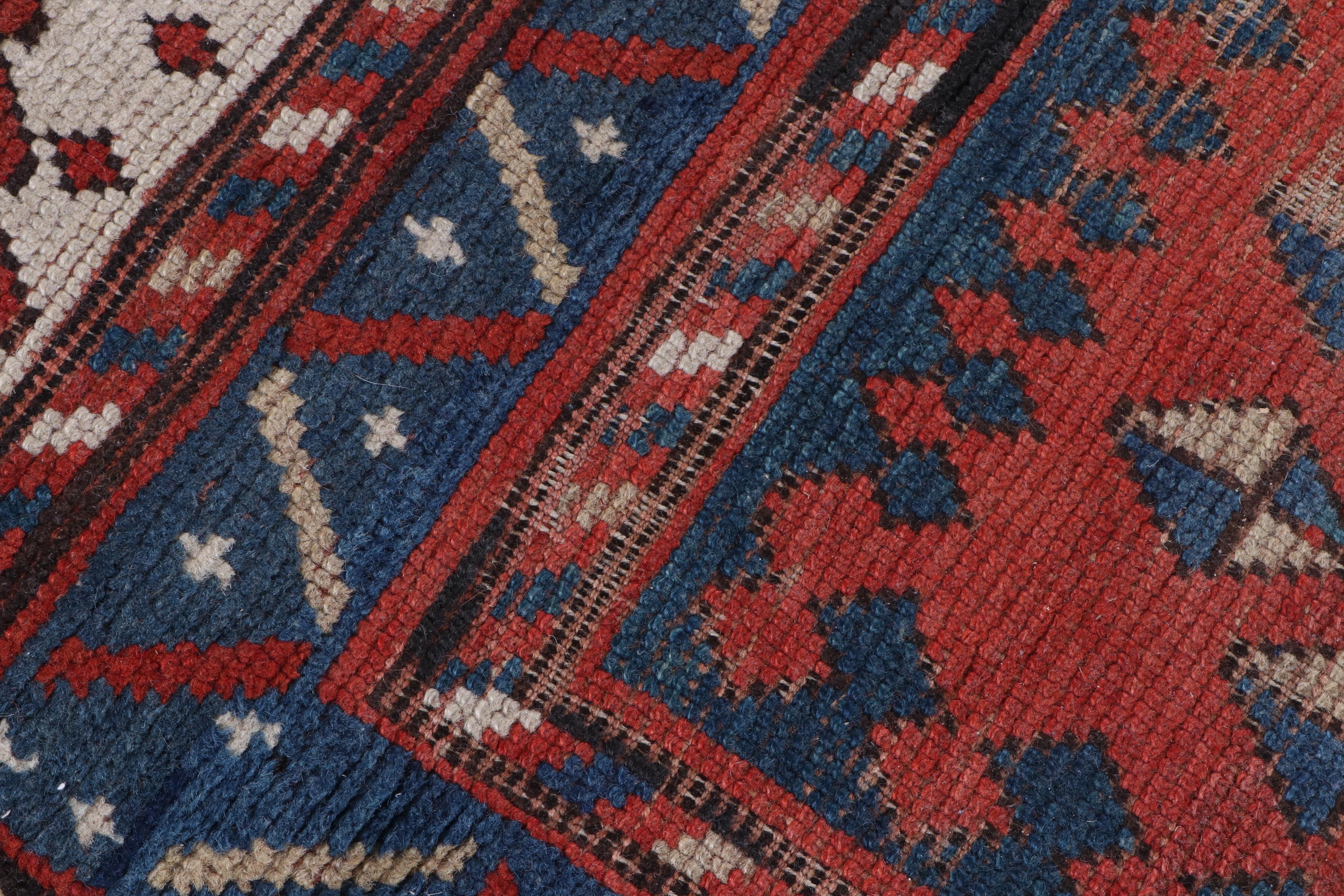 Hand-Knotted Caucasian Baku Wool Rug
