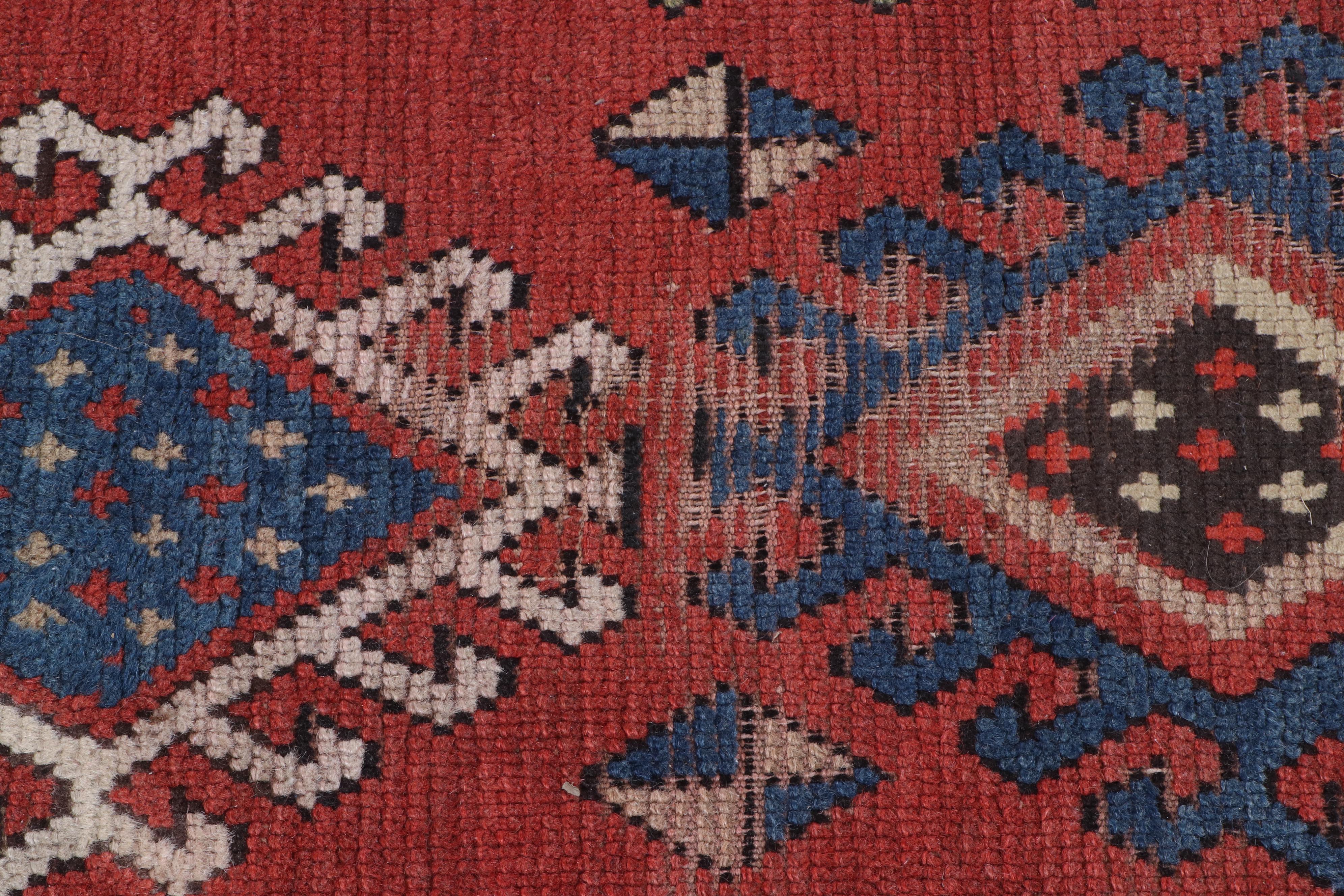 Hand-Knotted Caucasian Baku Wool Rug