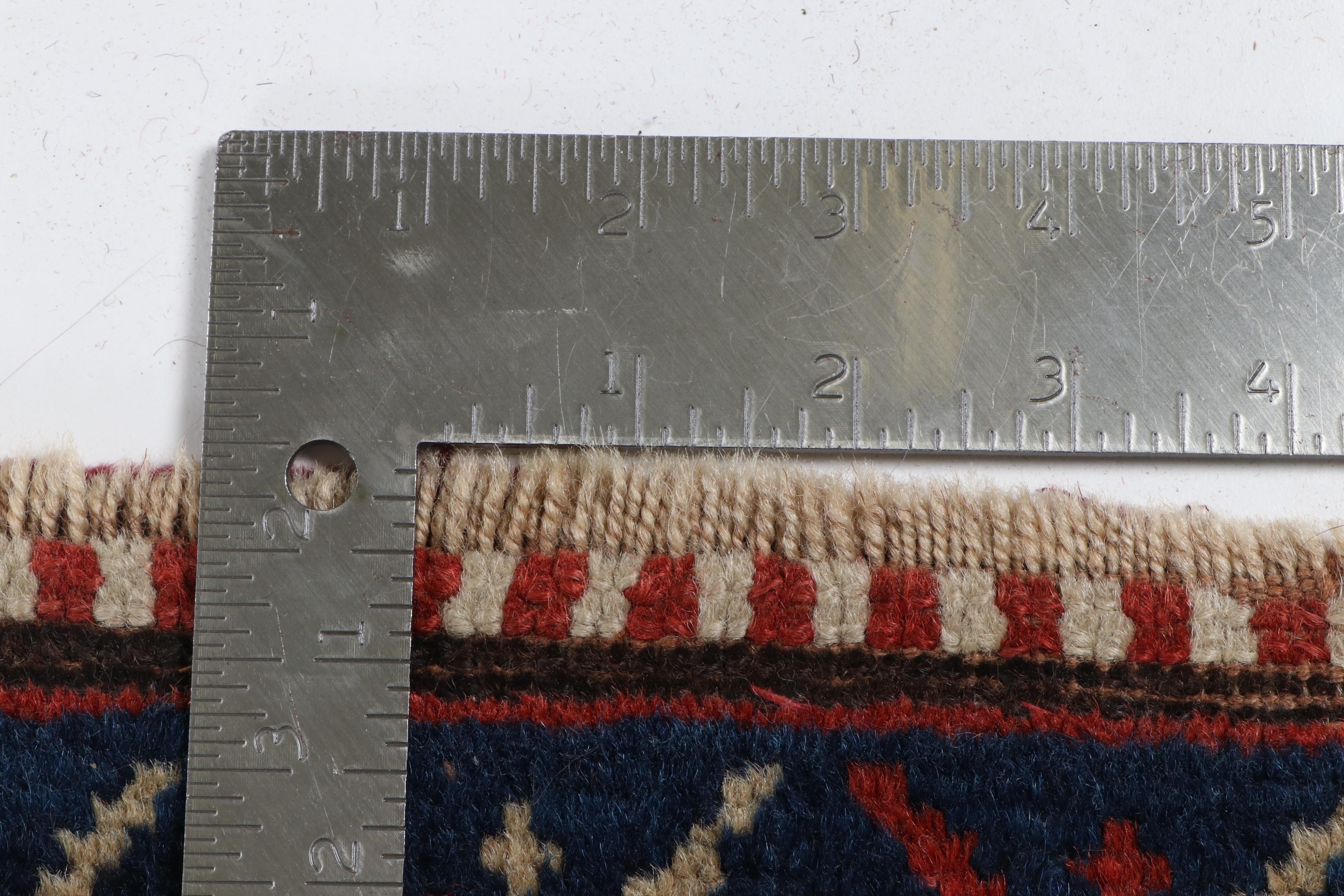 Hand-Knotted Caucasian Baku Wool Rug