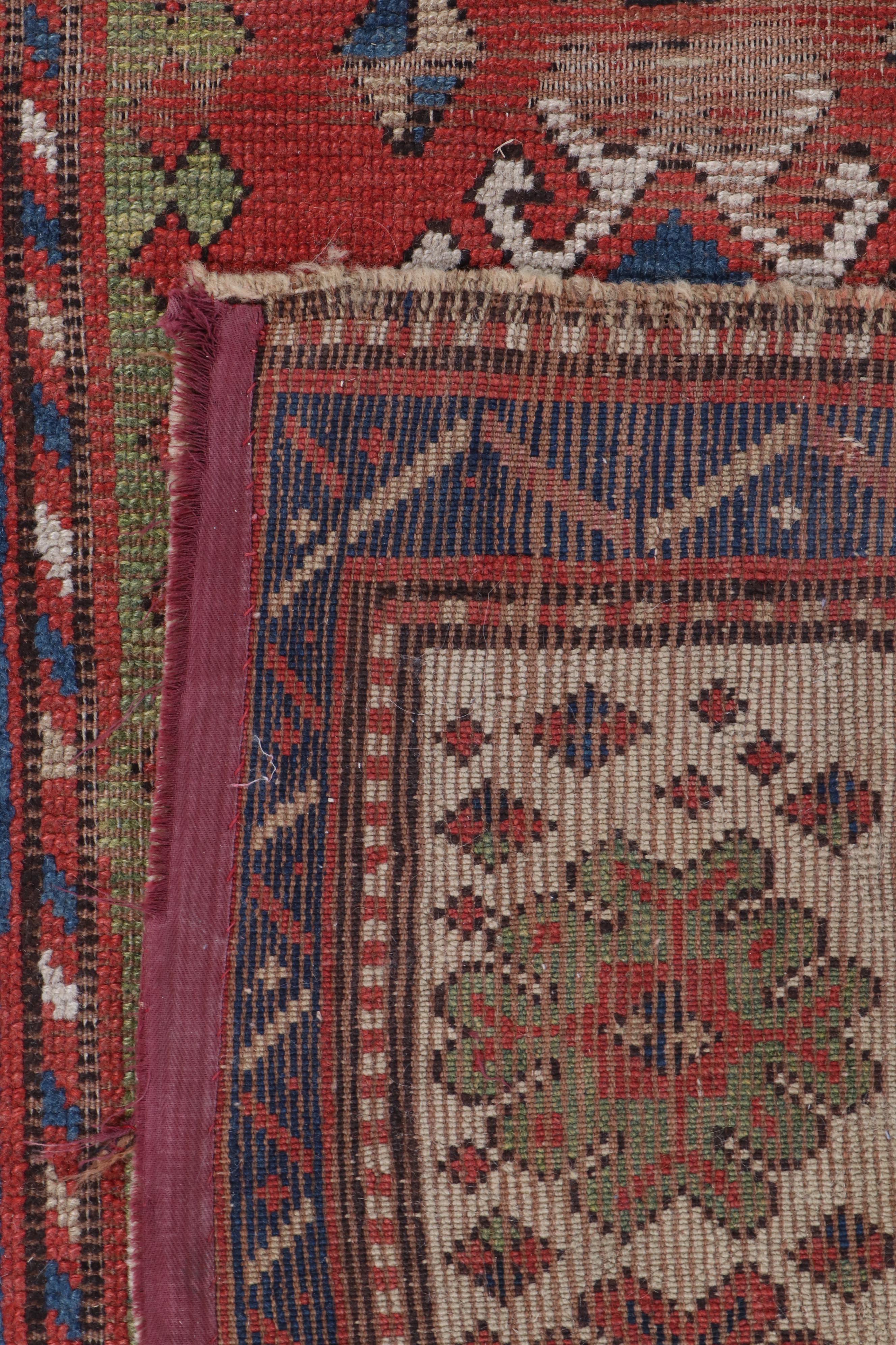 Hand-Knotted Caucasian Baku Wool Rug