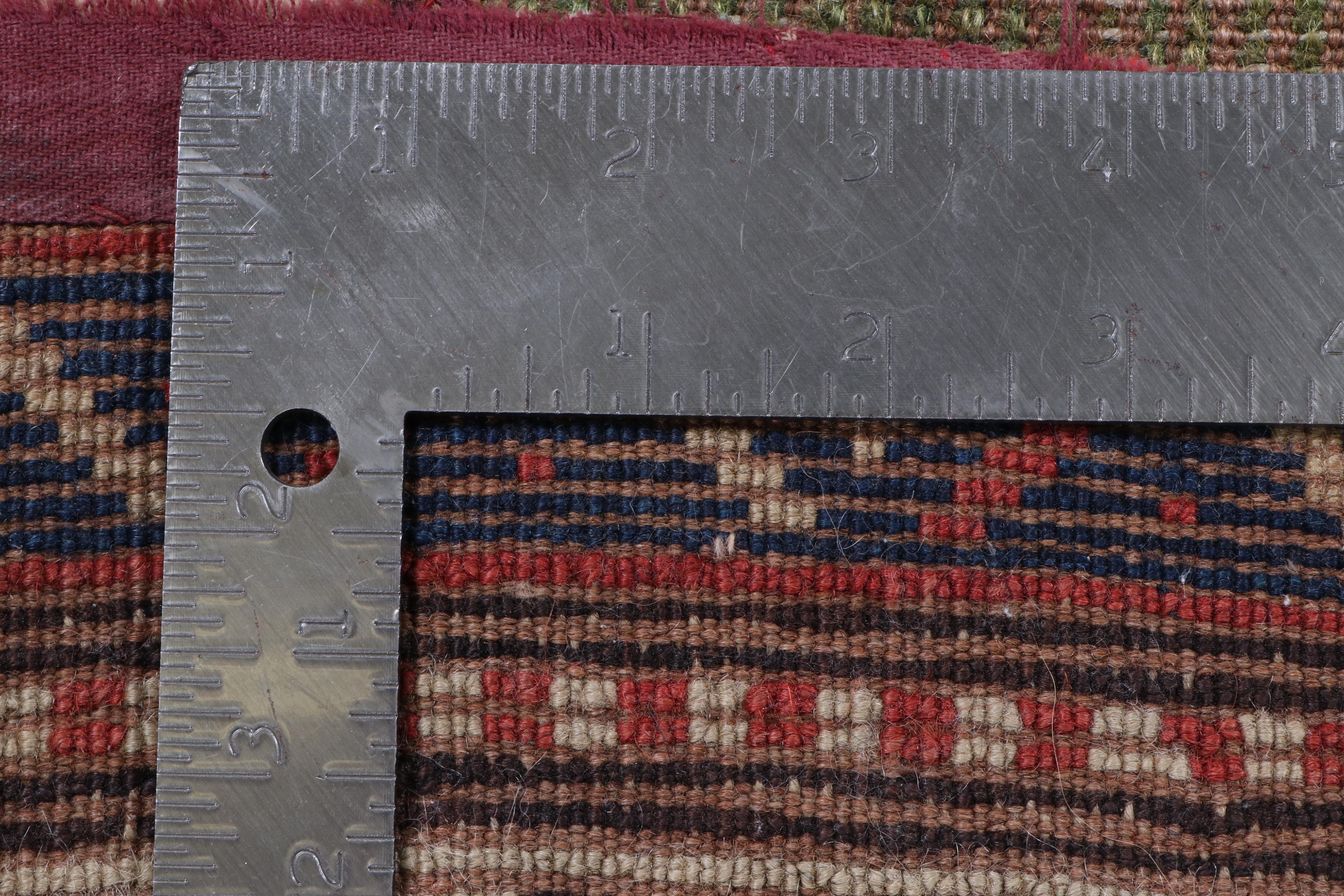 Hand-Knotted Caucasian Baku Wool Rug