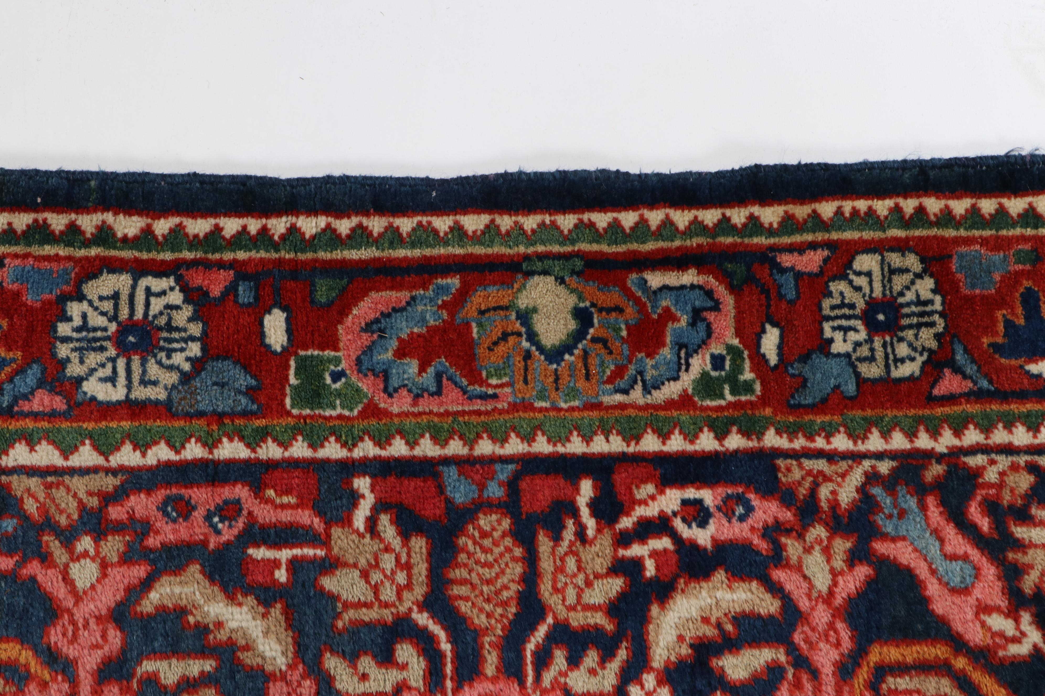Hand-Knotted Persian Kurdish Bijar Wool Palace Sized Runner