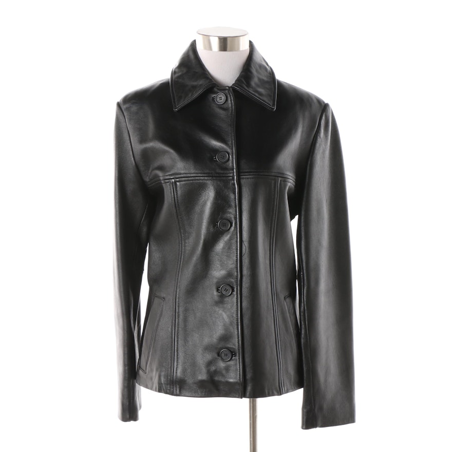 Women's Jones New York Black Leather Jacket