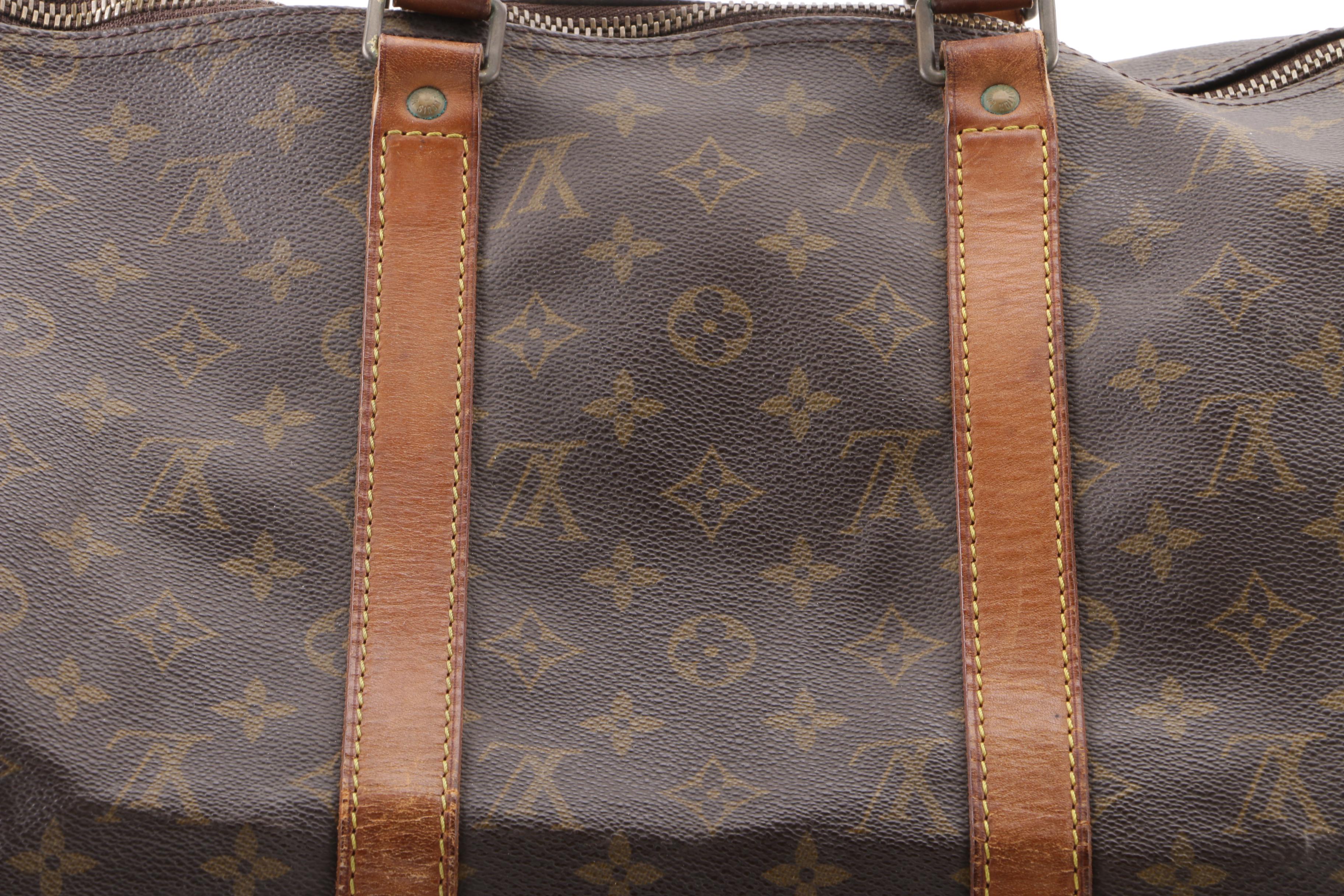 1990 Vintage Louis Vuitton Paris Monogram Canvas Keepall Duffle