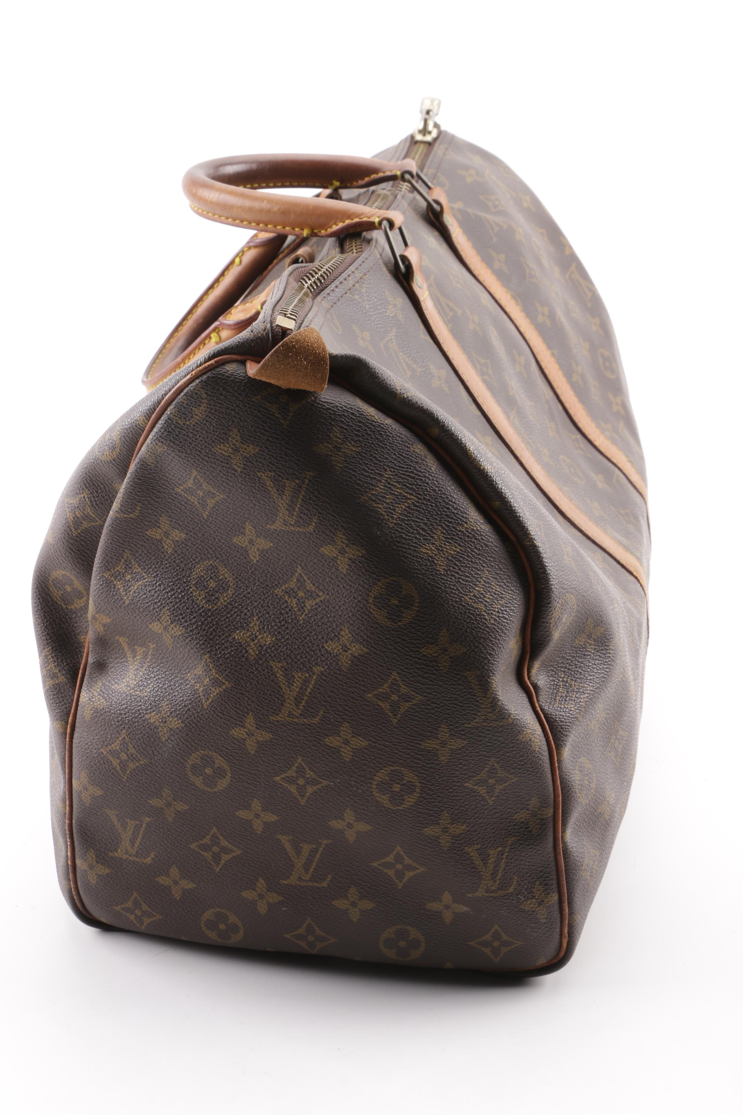 1990 Vintage Louis Vuitton Paris Monogram Canvas Keepall Duffle
