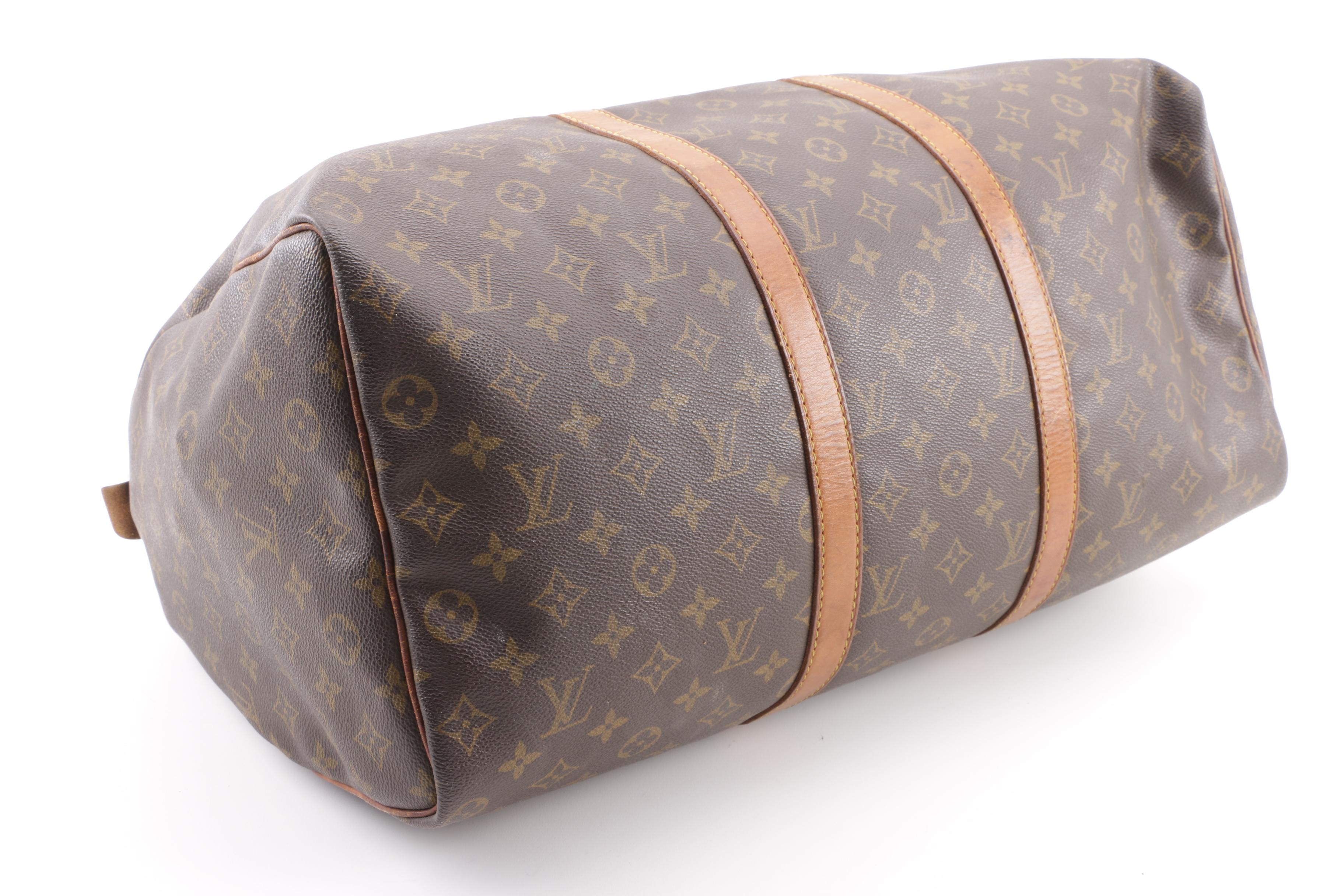 1990 Vintage Louis Vuitton Paris Monogram Canvas Keepall Duffle