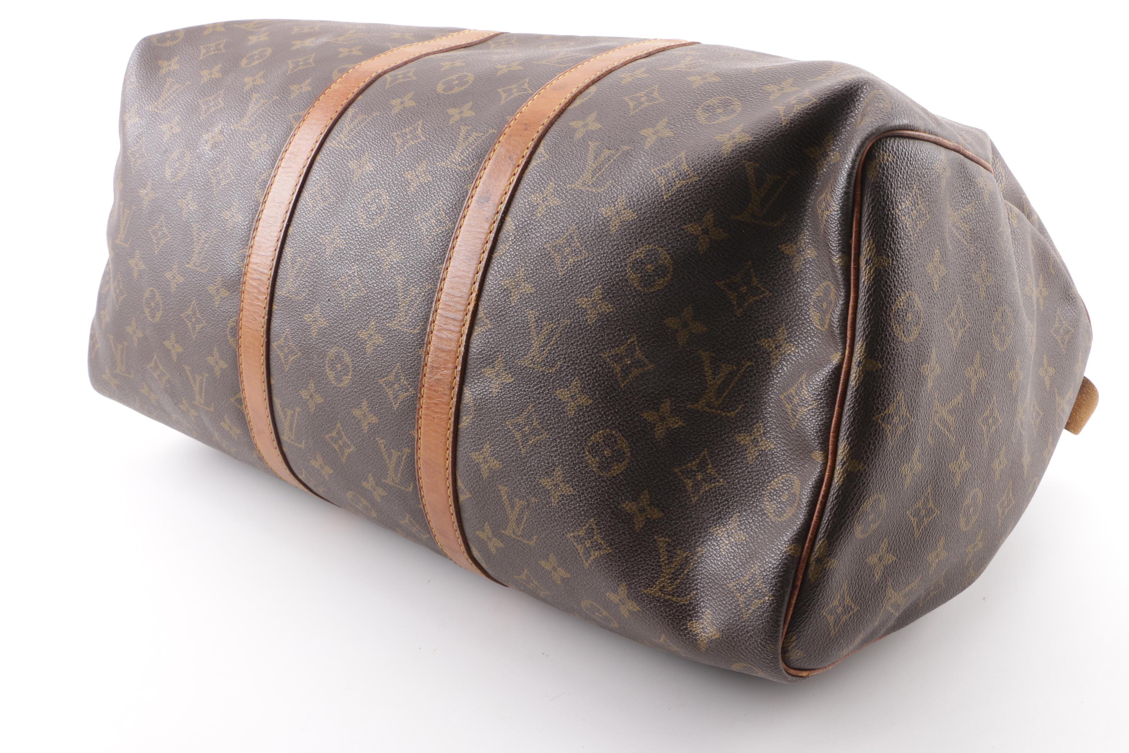 1990 Vintage Louis Vuitton Paris Monogram Canvas Keepall Duffle