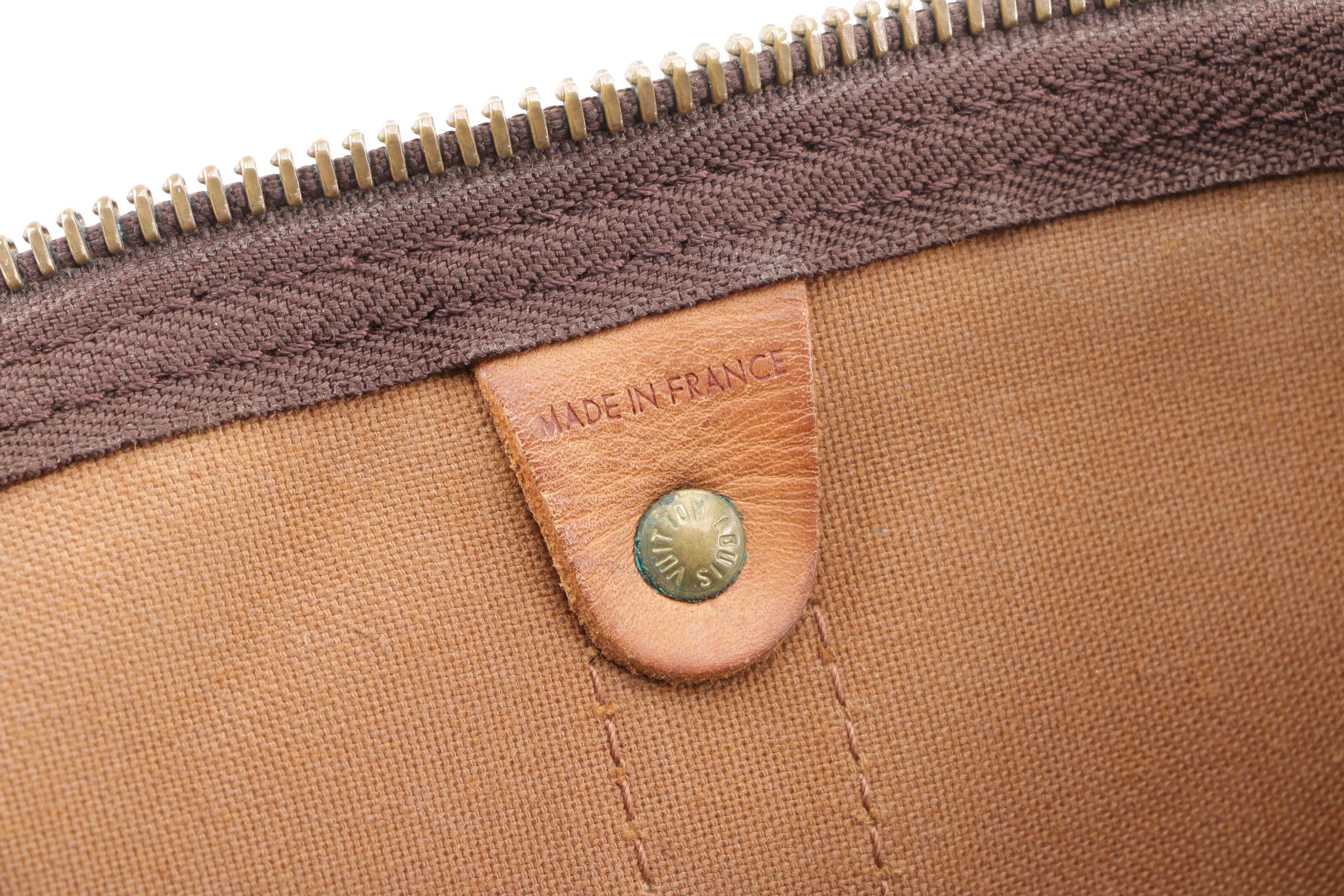 1990 Vintage Louis Vuitton Paris Monogram Canvas Keepall Duffle