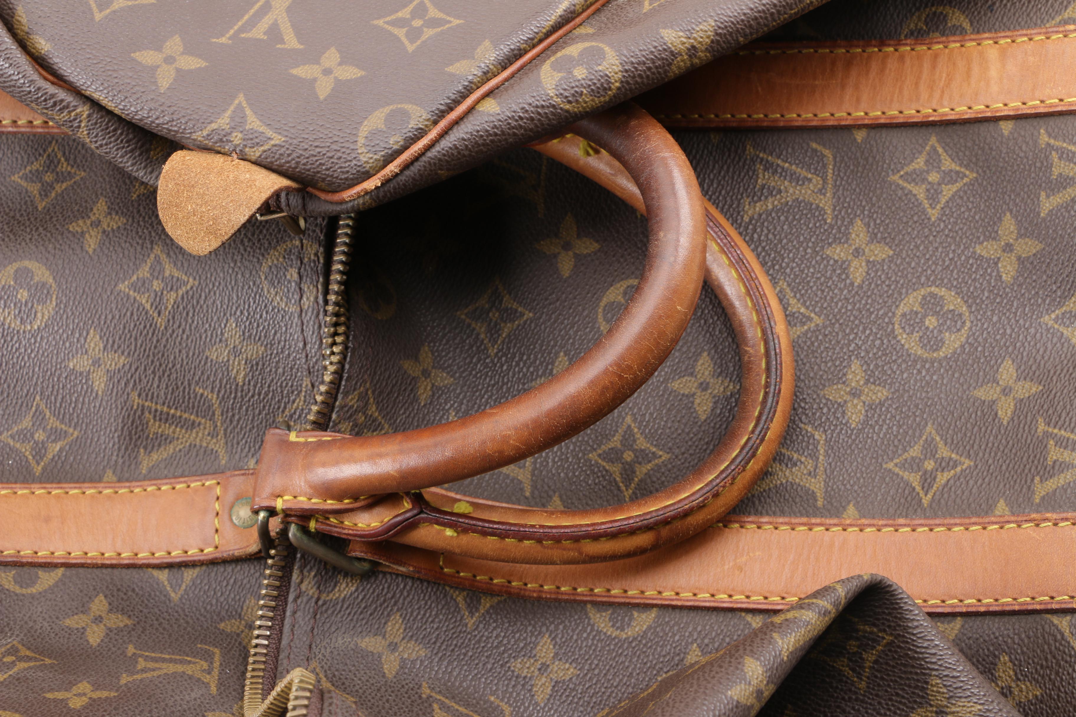 1990 Vintage Louis Vuitton Paris Monogram Canvas Keepall Duffle
