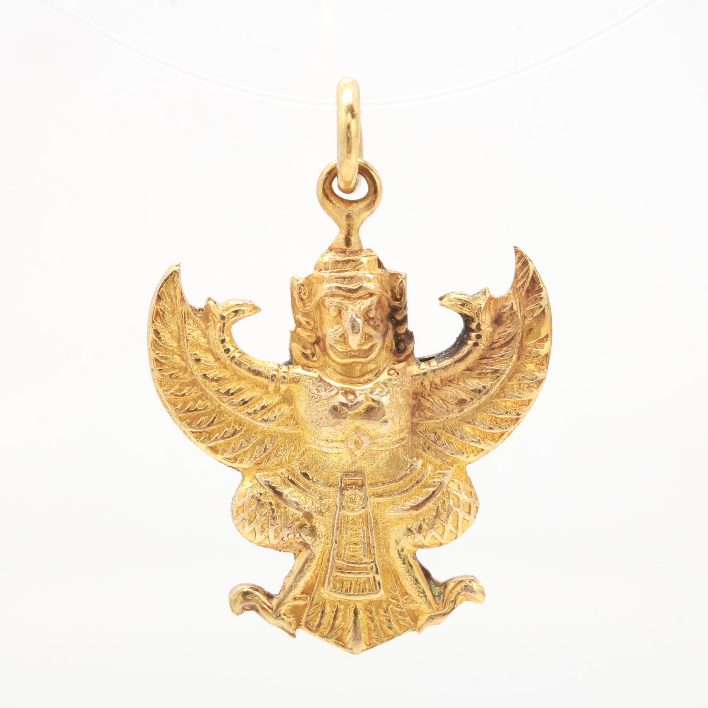 10K Yellow Gold Garuda Pendant