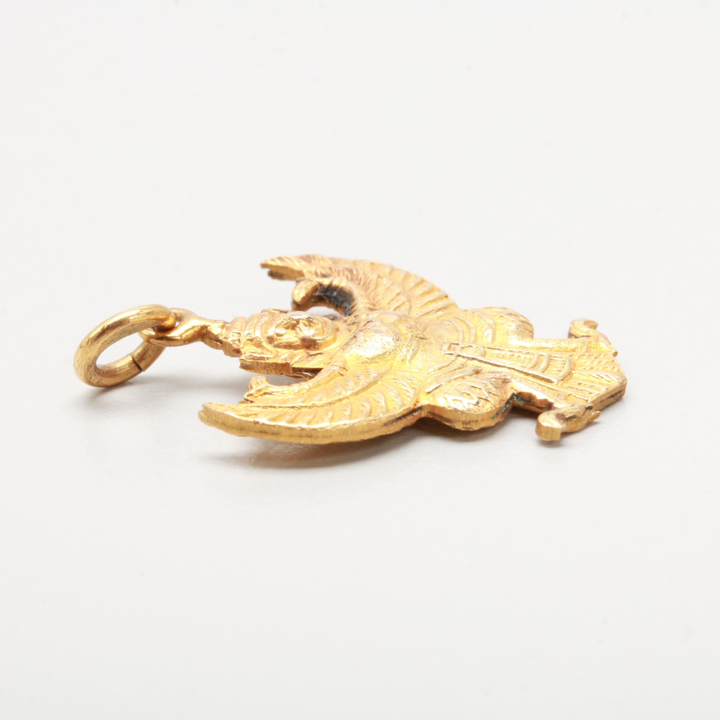 10K Yellow Gold Garuda Pendant