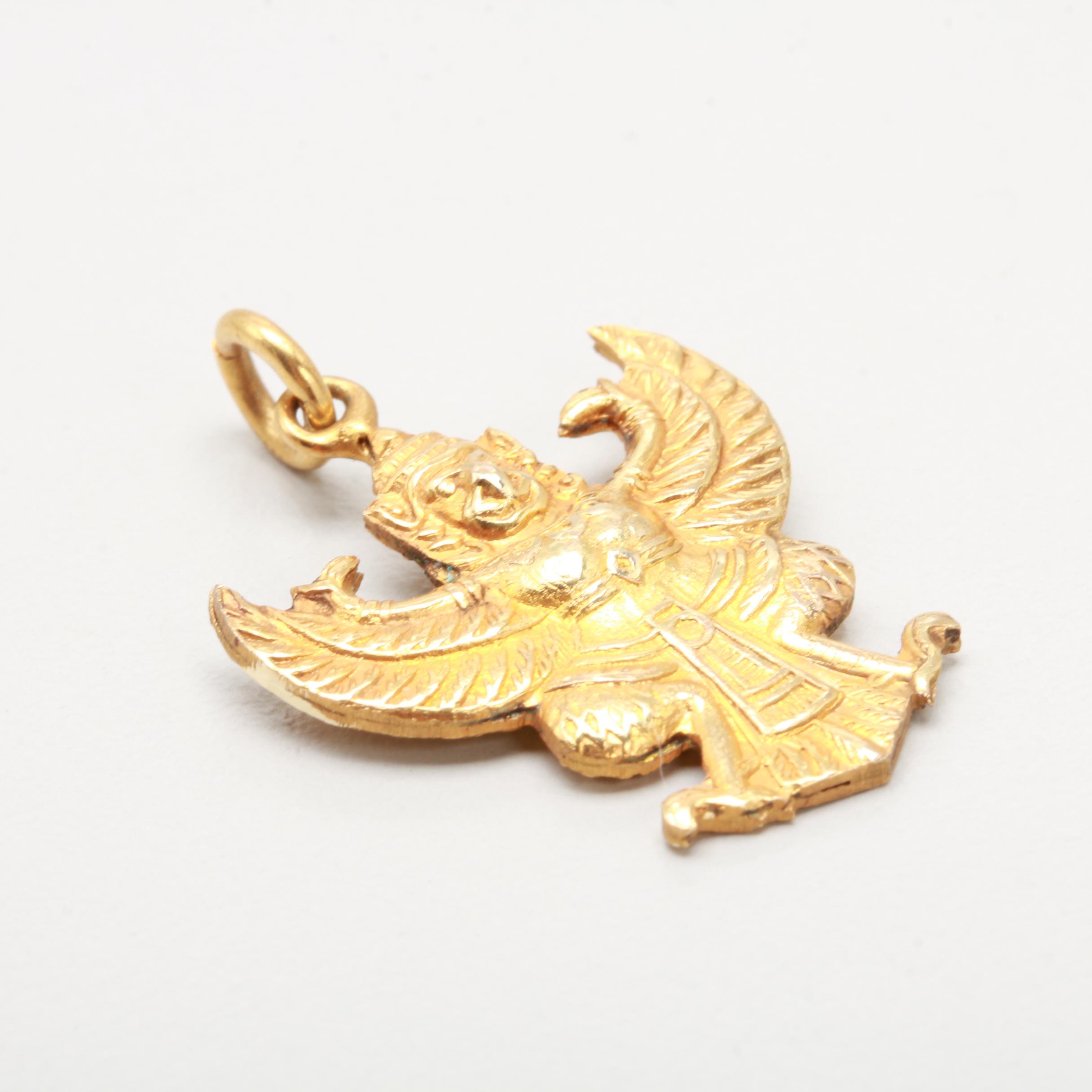 10K Yellow Gold Garuda Pendant