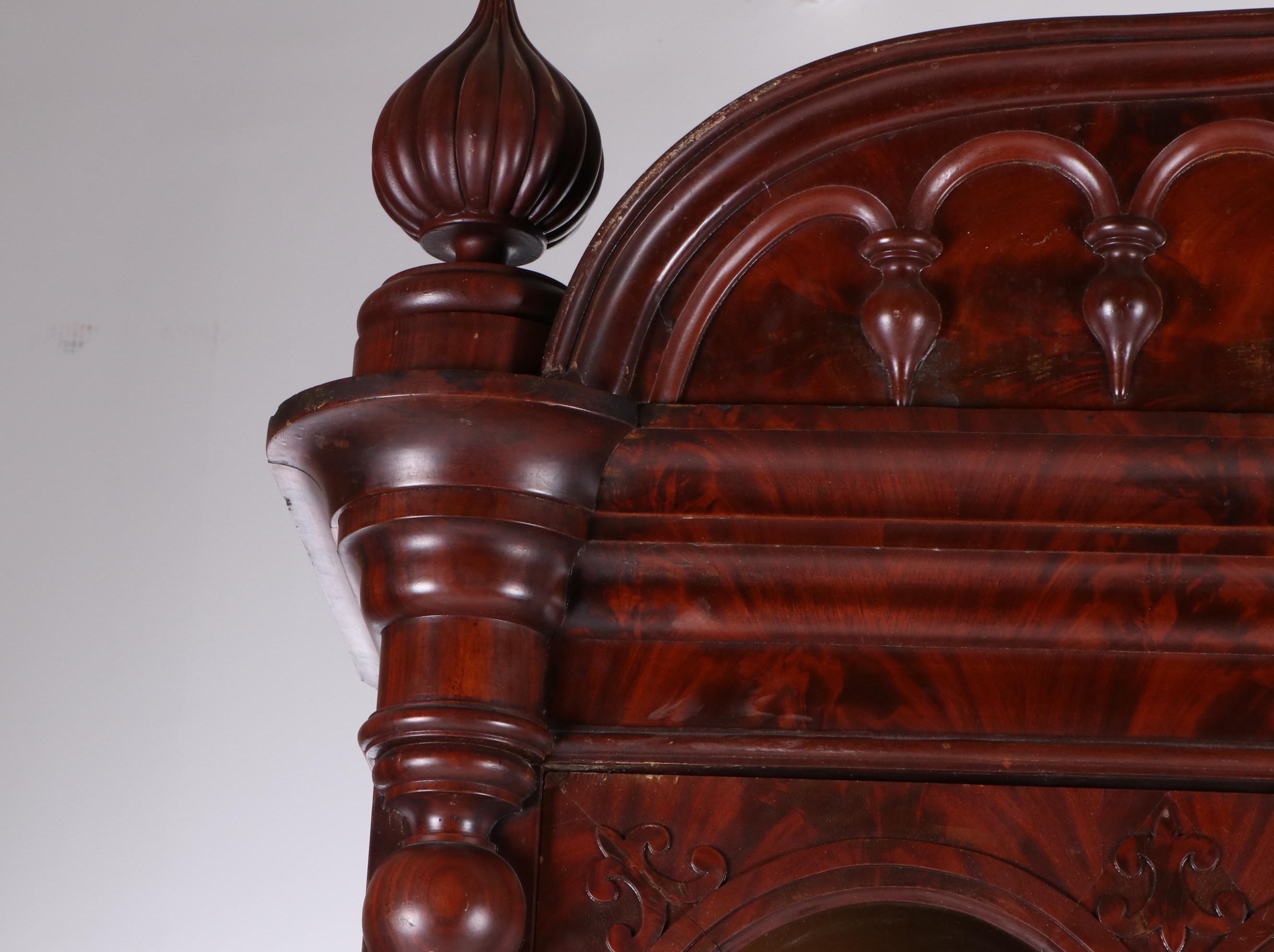 Victorian Gothic Revival Mahogany Display Cabinet, 19th Century
