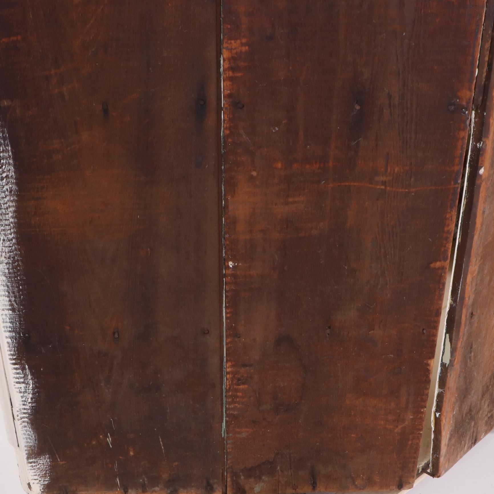 Neoclassical Style Painted Wood Corner Display Cabinet, Mid 19th Century