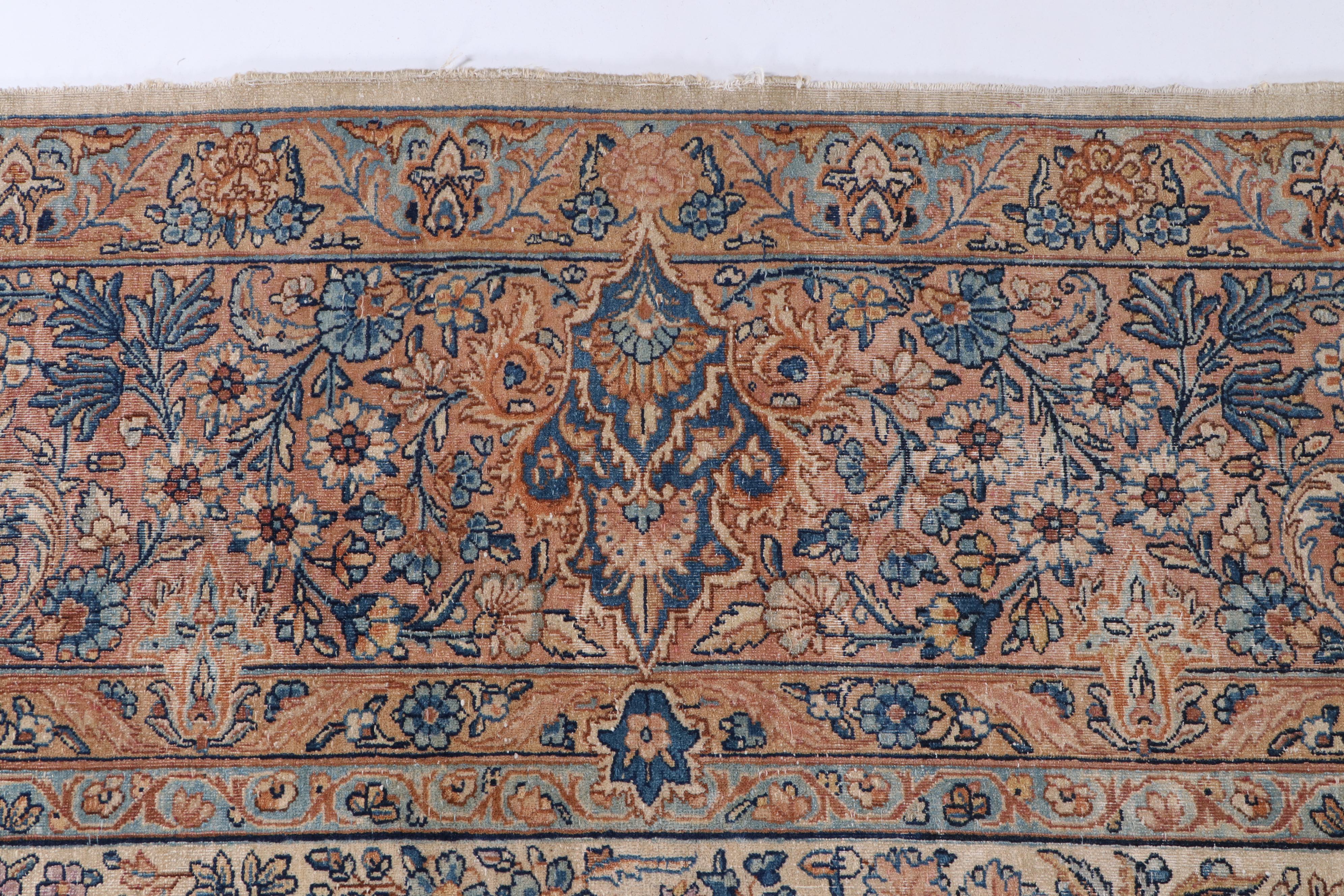 Hand-Knotted Persian Kerman Wool Palace Sized Rug