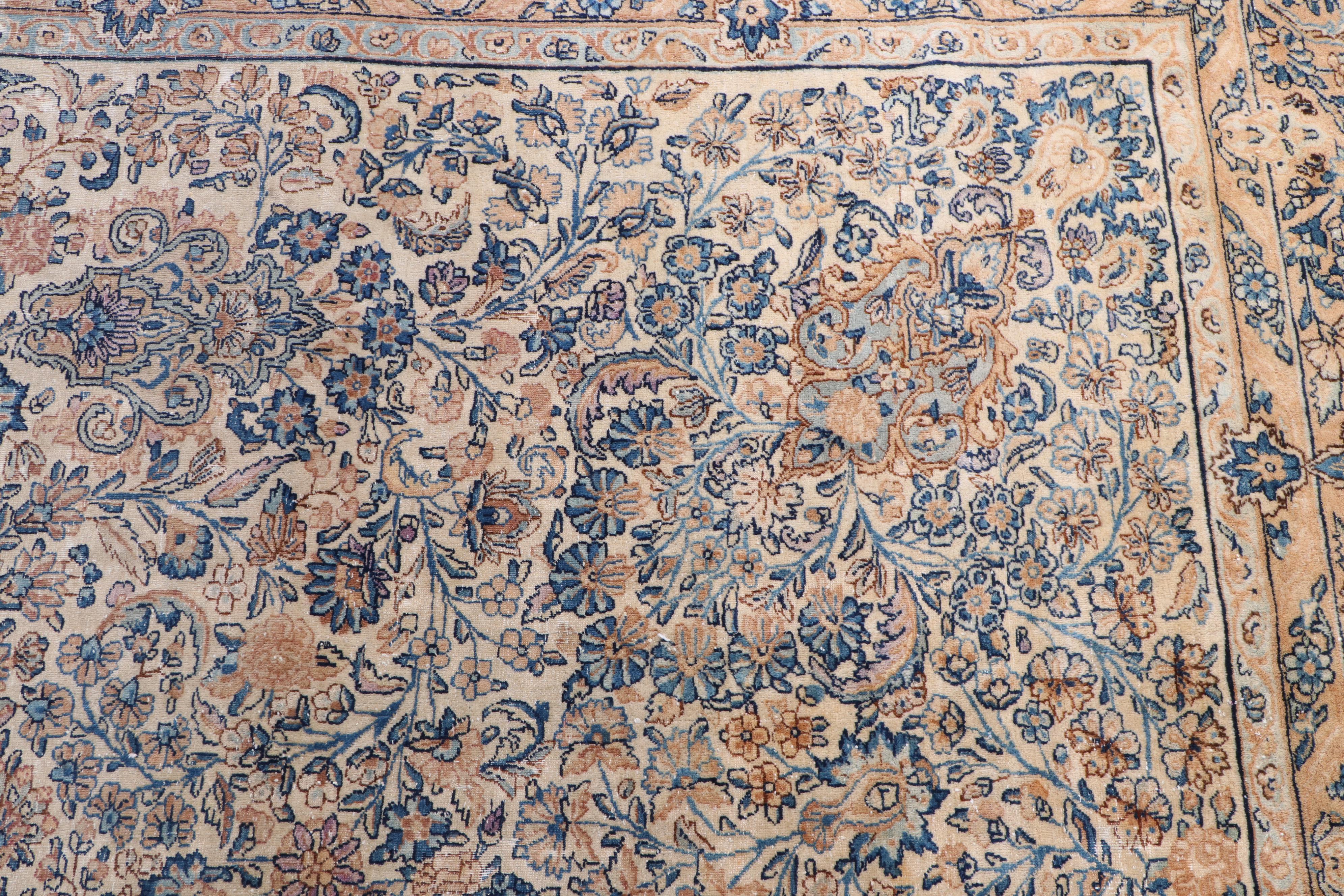 Hand-Knotted Persian Kerman Wool Palace Sized Rug