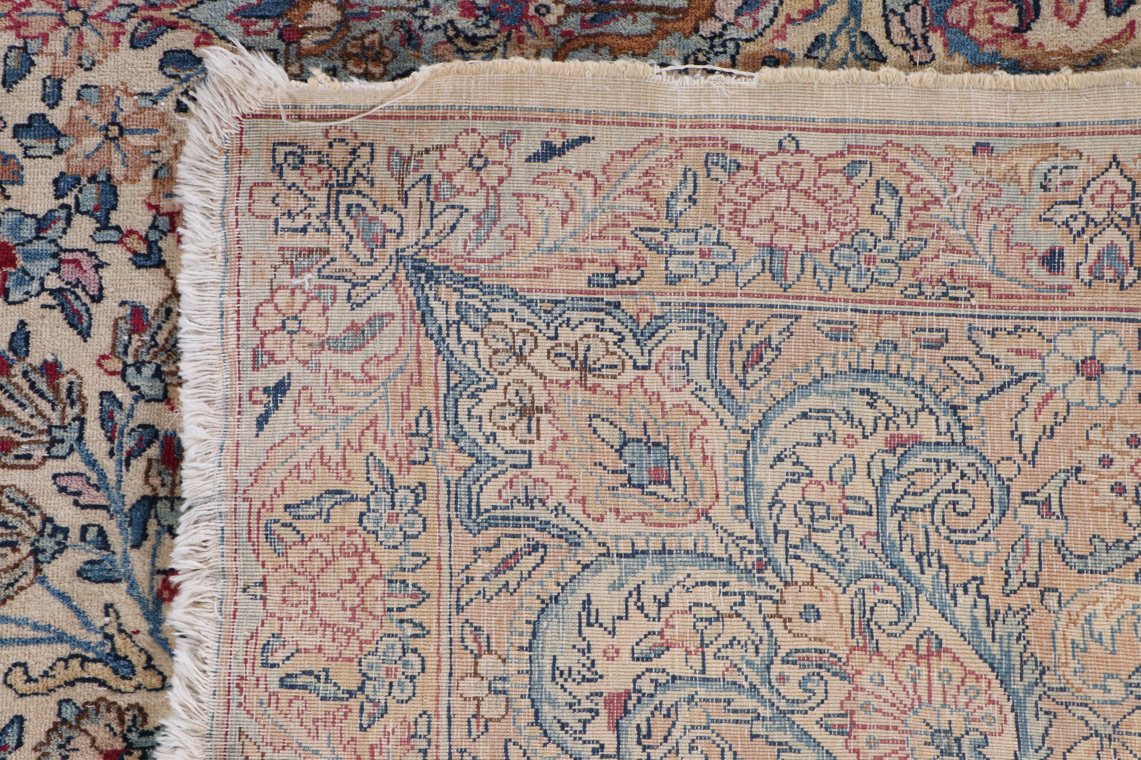 Hand-Knotted Persian Kerman Wool Palace Sized Rug