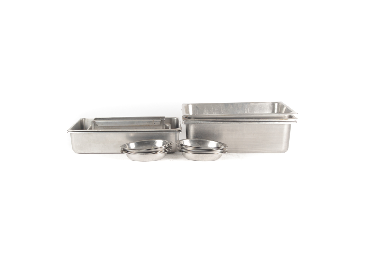 Bain Marie Stainless Steel Steam Pans with Edward Don & Co. Butter Dishes