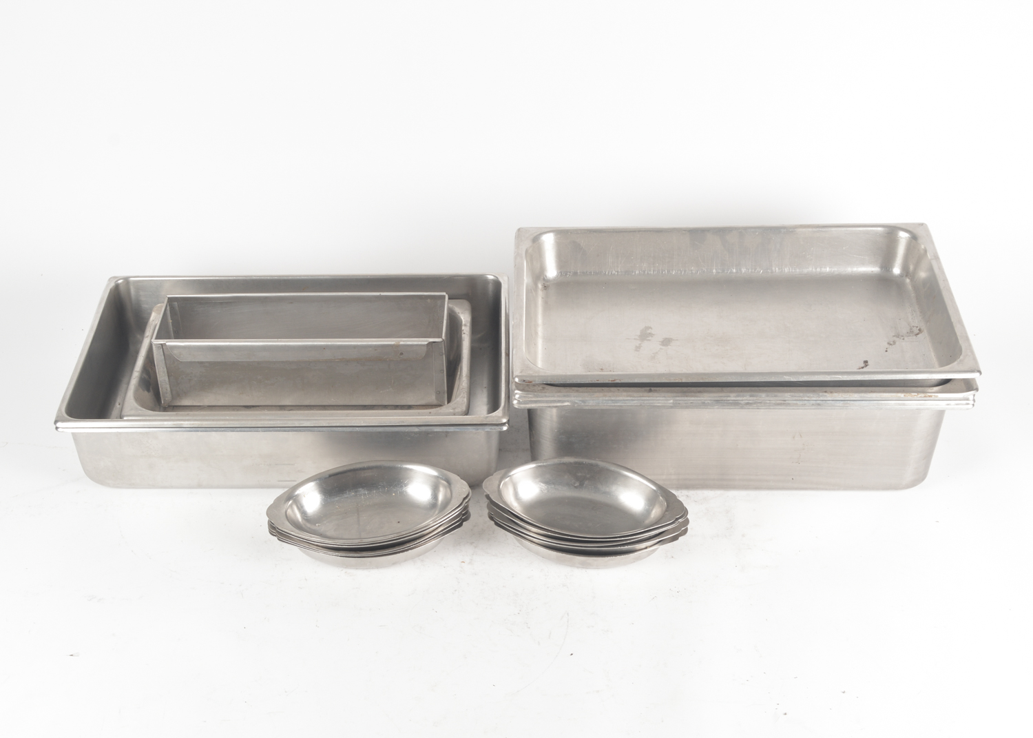 Bain Marie Stainless Steel Steam Pans with Edward Don & Co. Butter Dishes