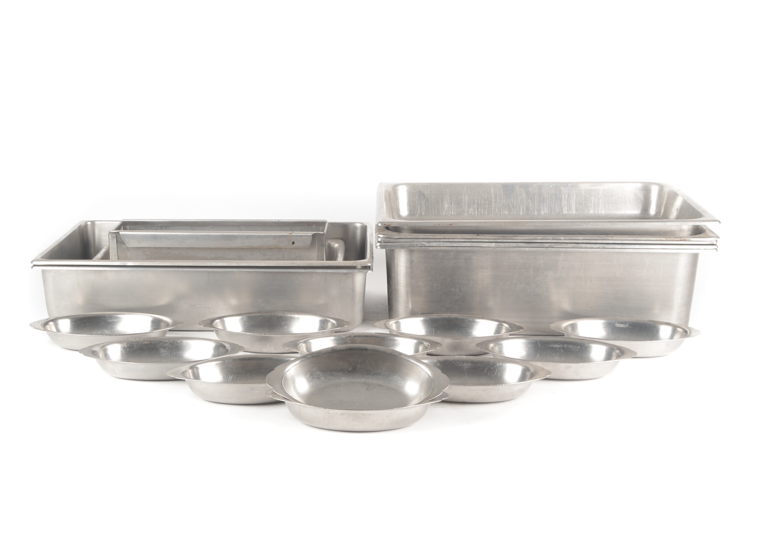 Bain Marie Stainless Steel Steam Pans with Edward Don & Co. Butter Dishes