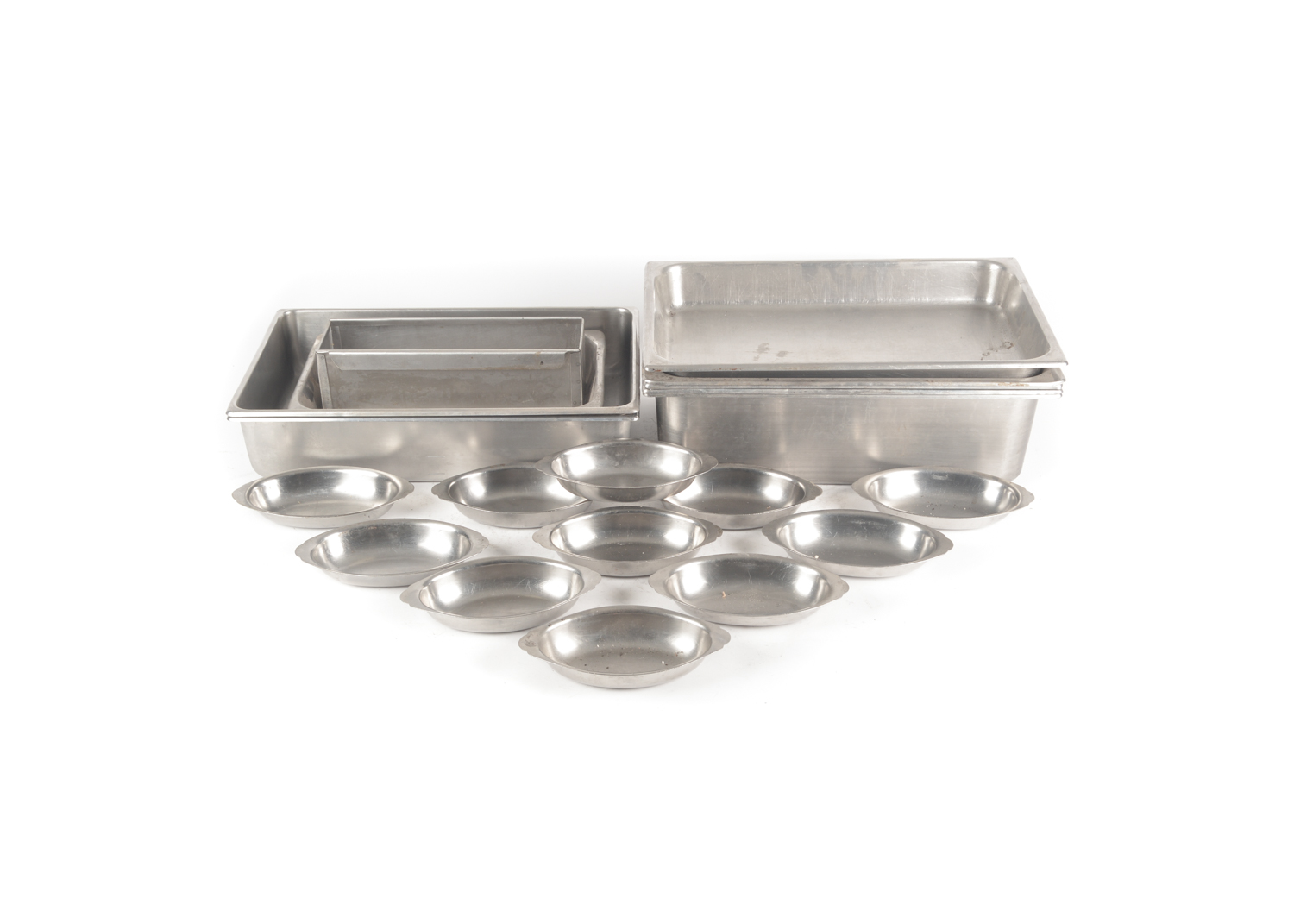 Bain Marie Stainless Steel Steam Pans with Edward Don & Co. Butter Dishes