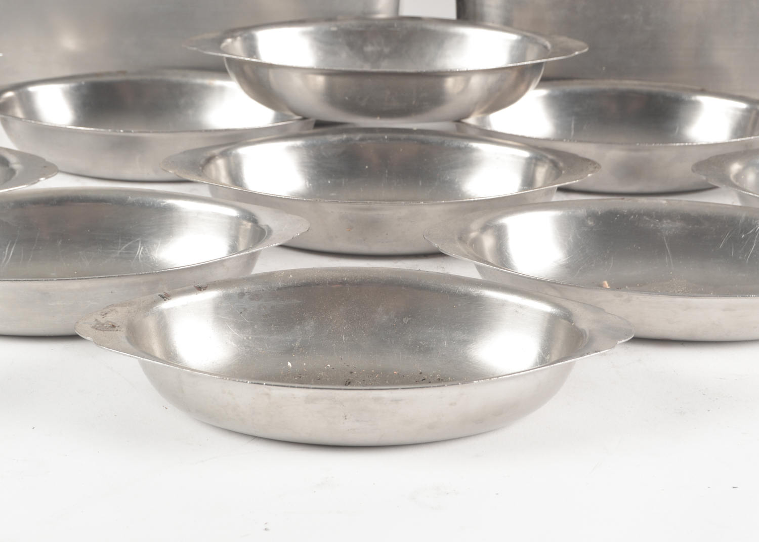 Bain Marie Stainless Steel Steam Pans with Edward Don & Co. Butter Dishes