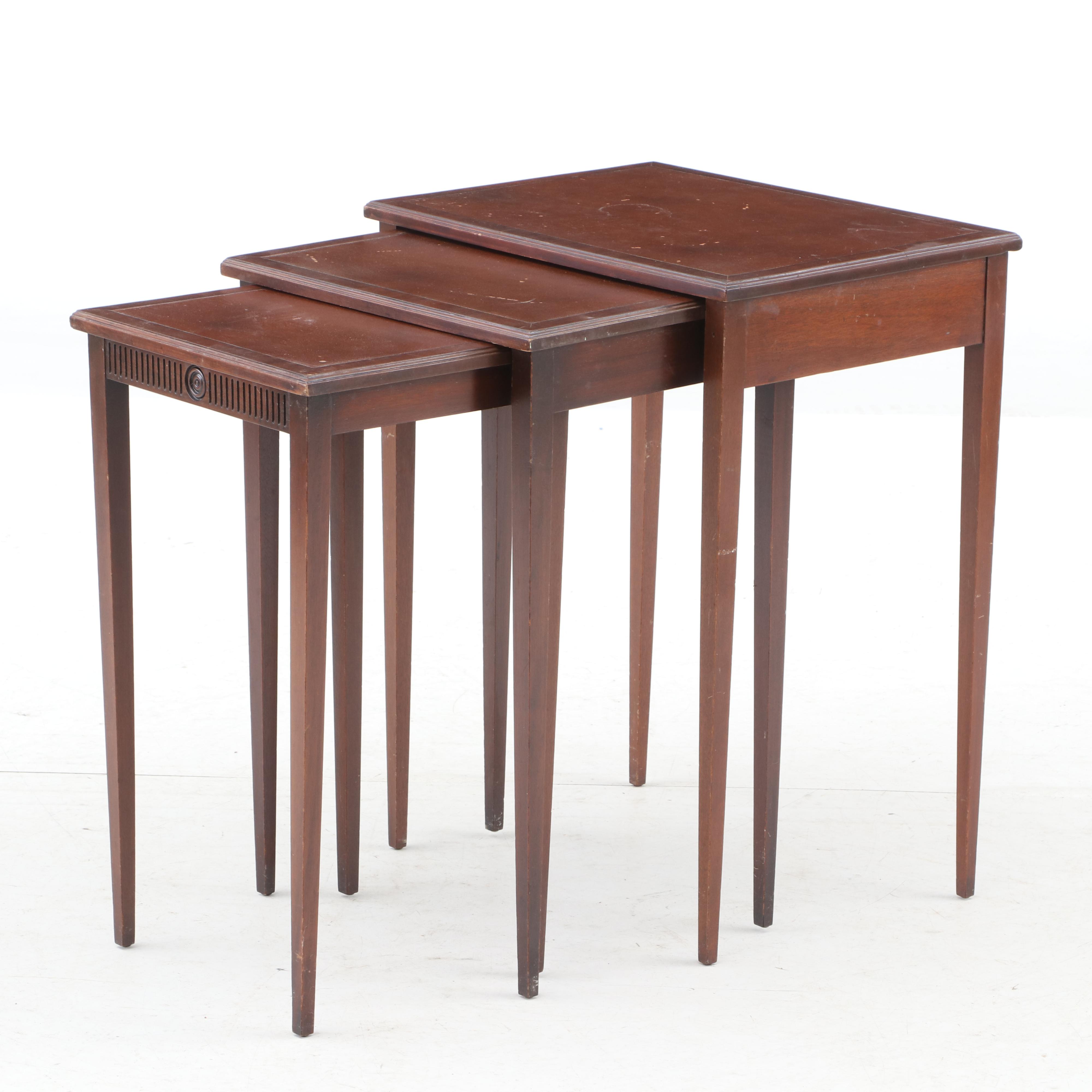 Federal Style Mahogany Nesting Tables, Mid-20th Century