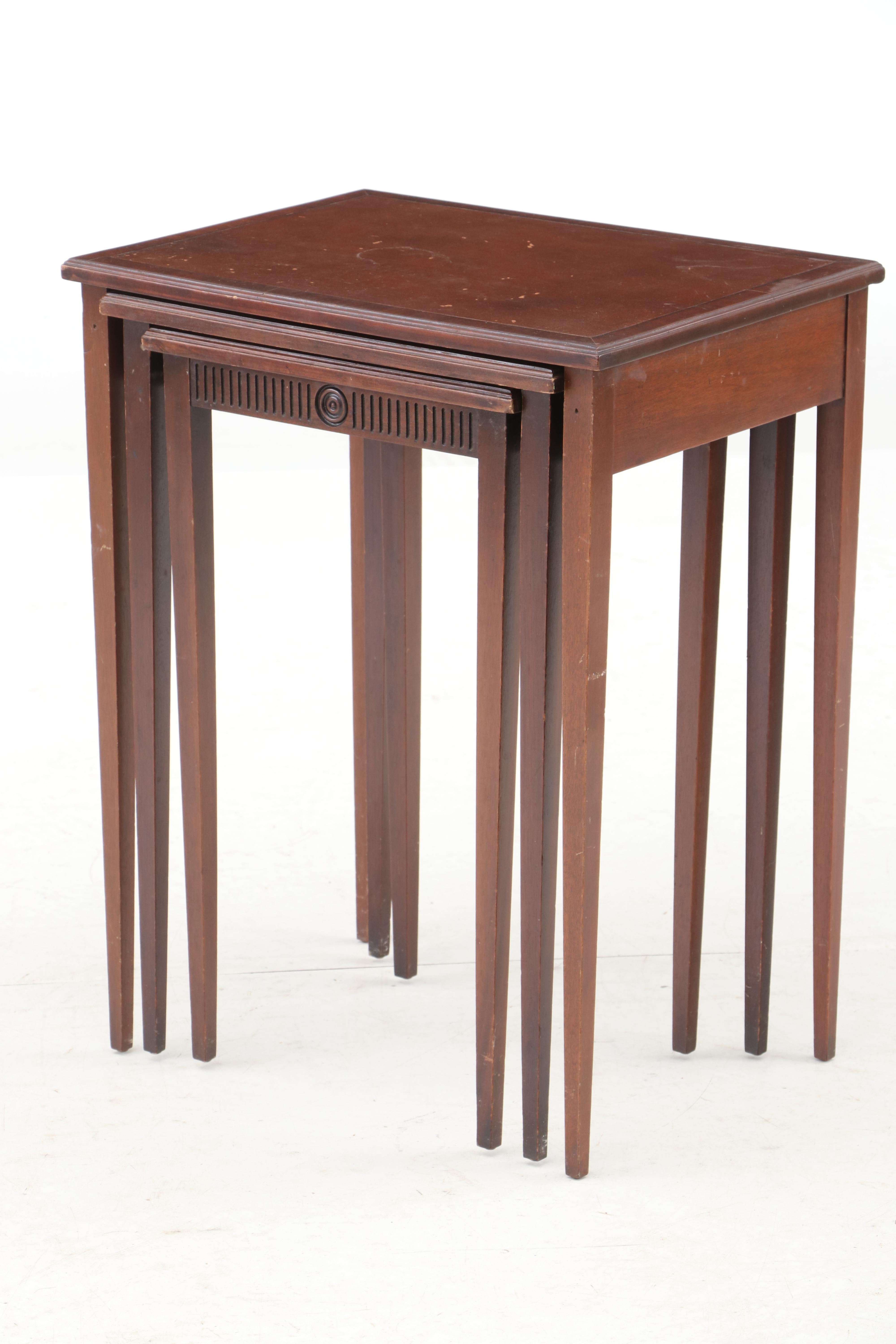 Federal Style Mahogany Nesting Tables, Mid-20th Century