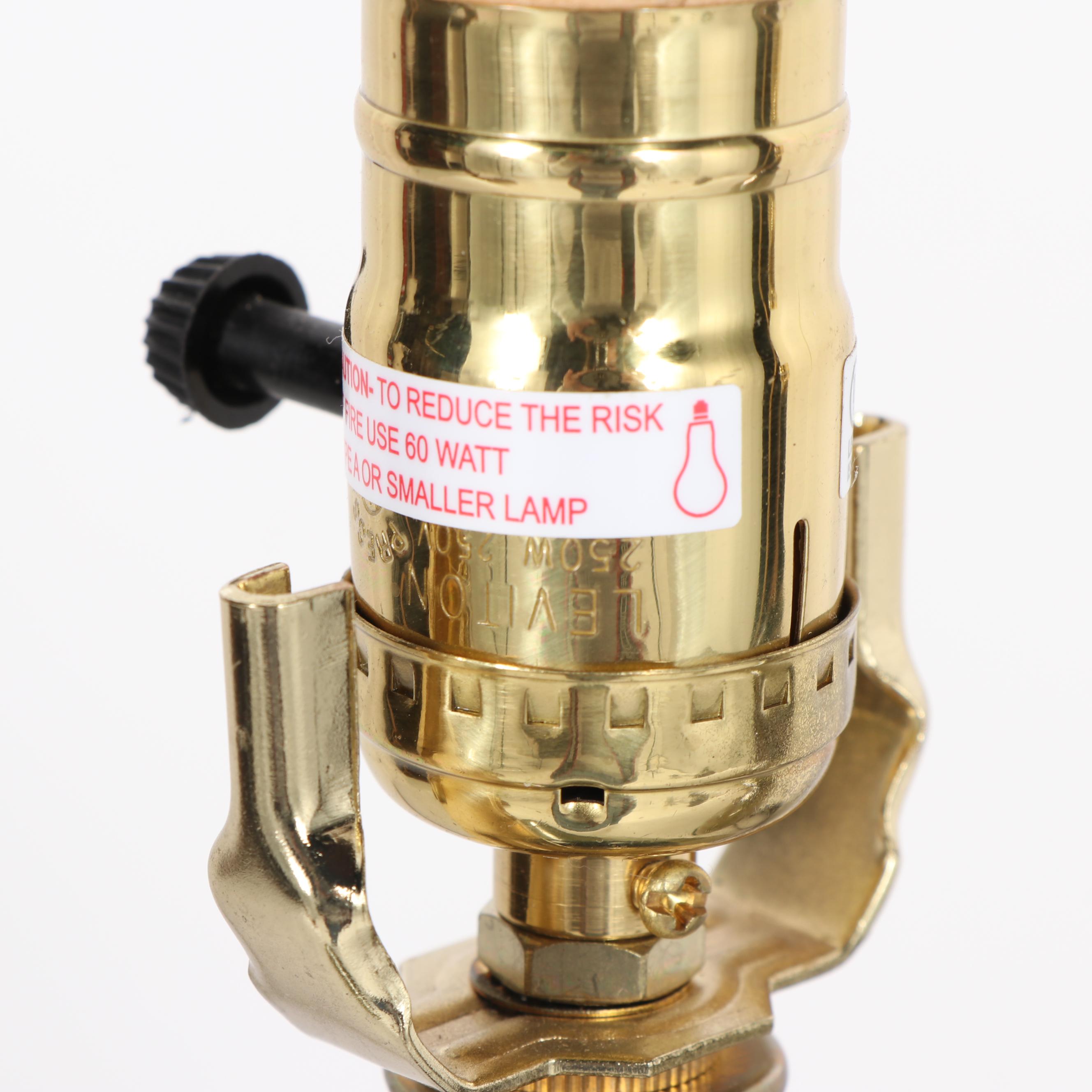 Olive Green Ceramic Table Lamps with Oval Bases