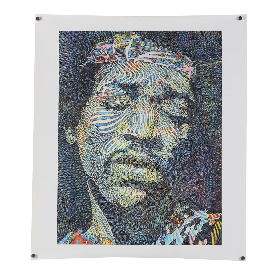 Guillaume Azoulay Giclée "Pour Arnaud Purple"