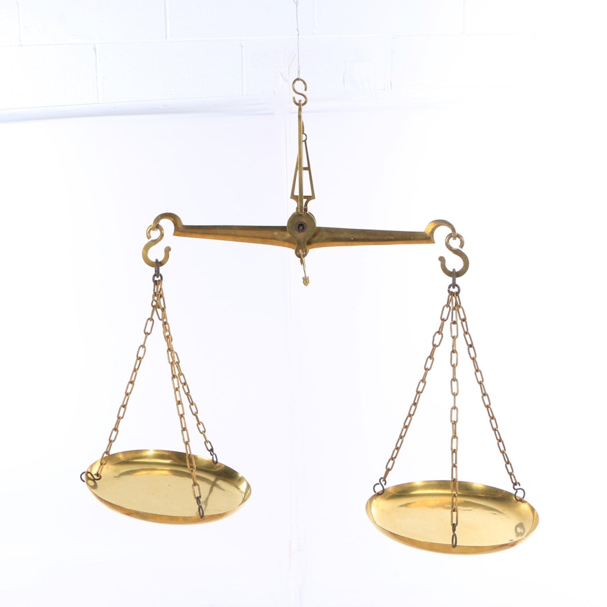 Hanging Brass Balance Scale