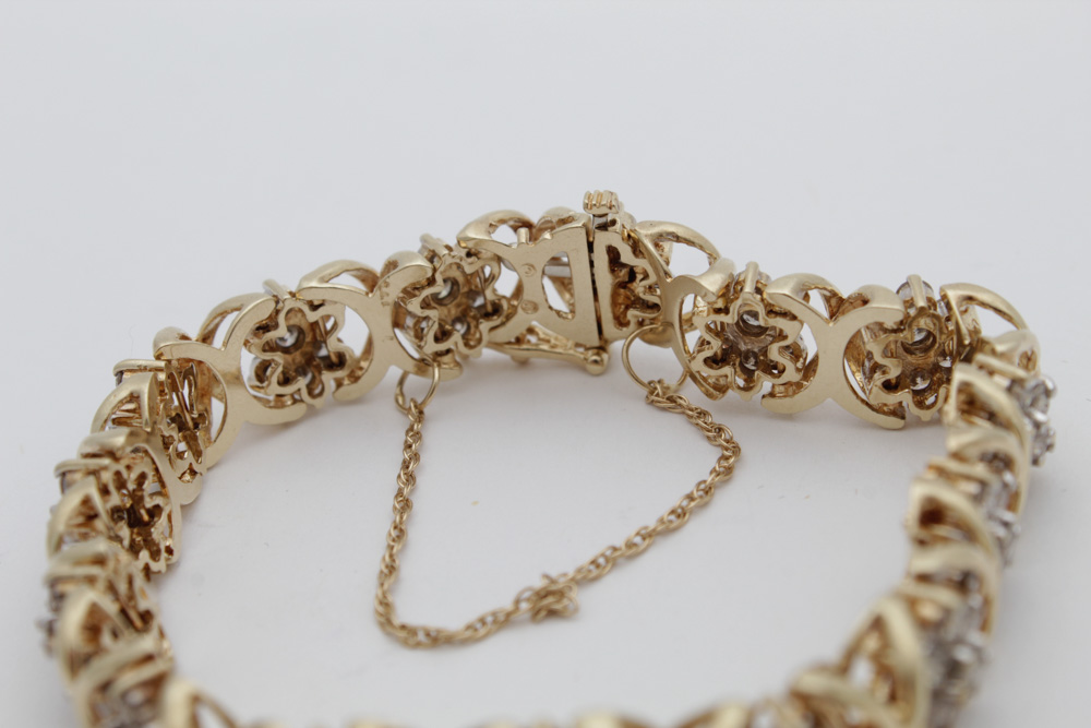 10K Yellow Gold 6.00 CTW Diamond Bracelet