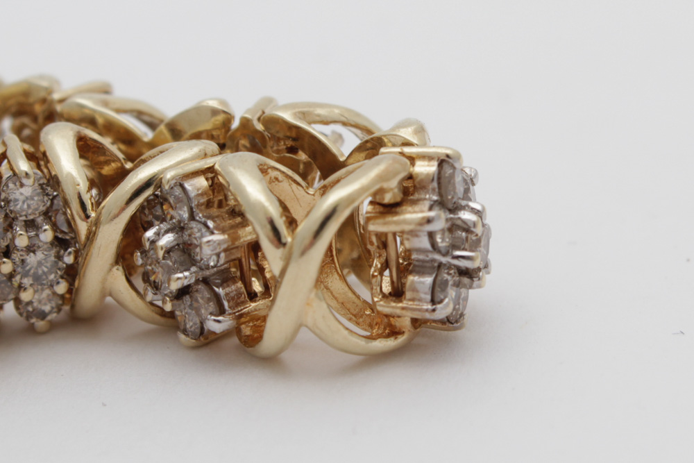 10K Yellow Gold 6.00 CTW Diamond Bracelet