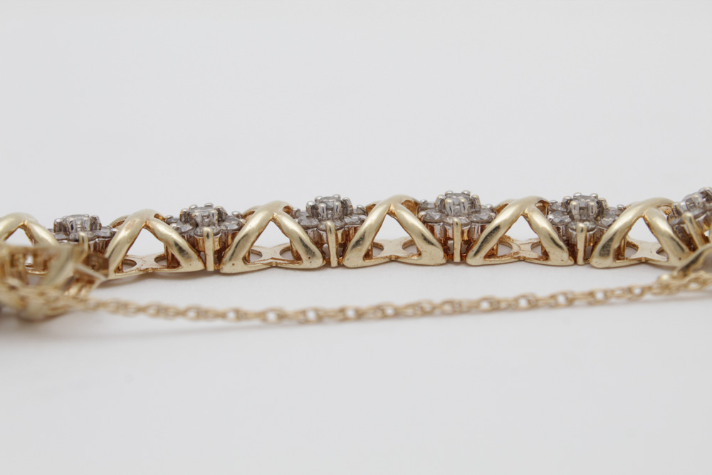10K Yellow Gold 6.00 CTW Diamond Bracelet