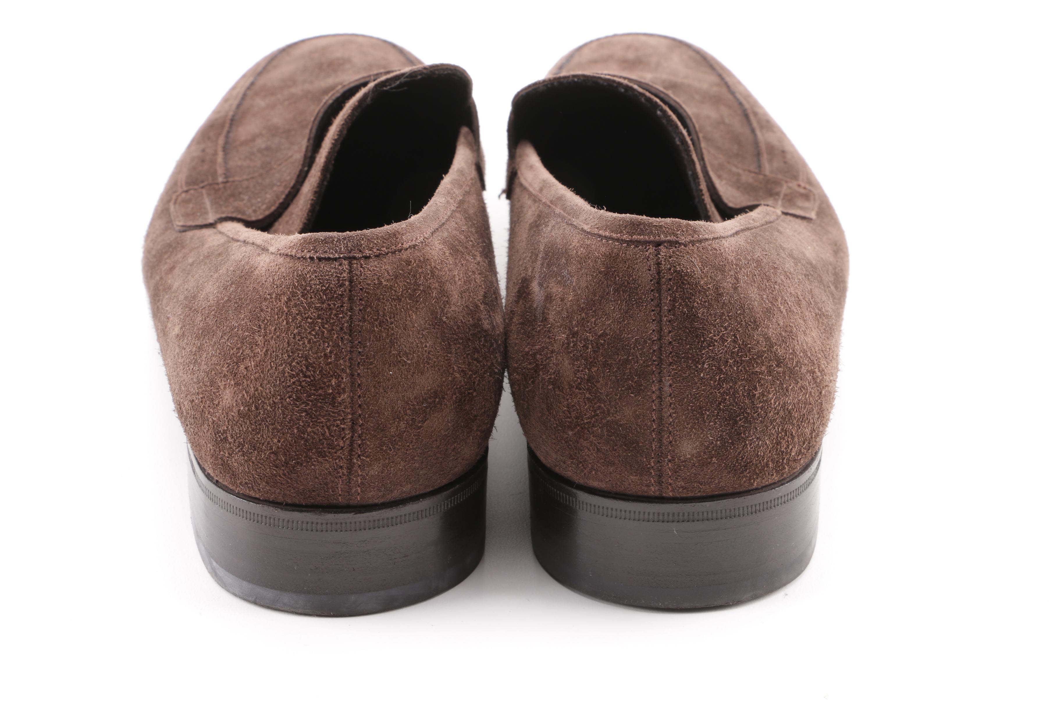 Men's Prada and Salvatore Ferragamo Leather and Suede Penny Loafers