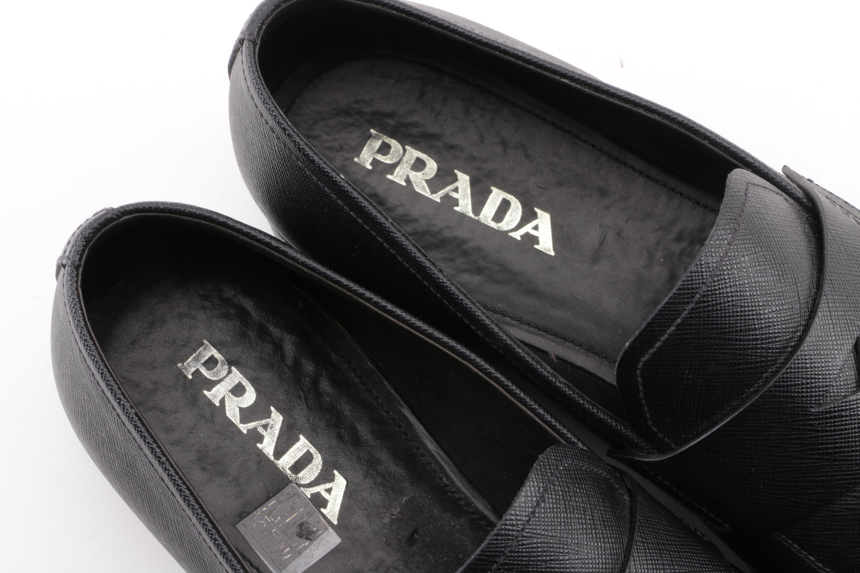Men's Prada and Salvatore Ferragamo Leather and Suede Penny Loafers