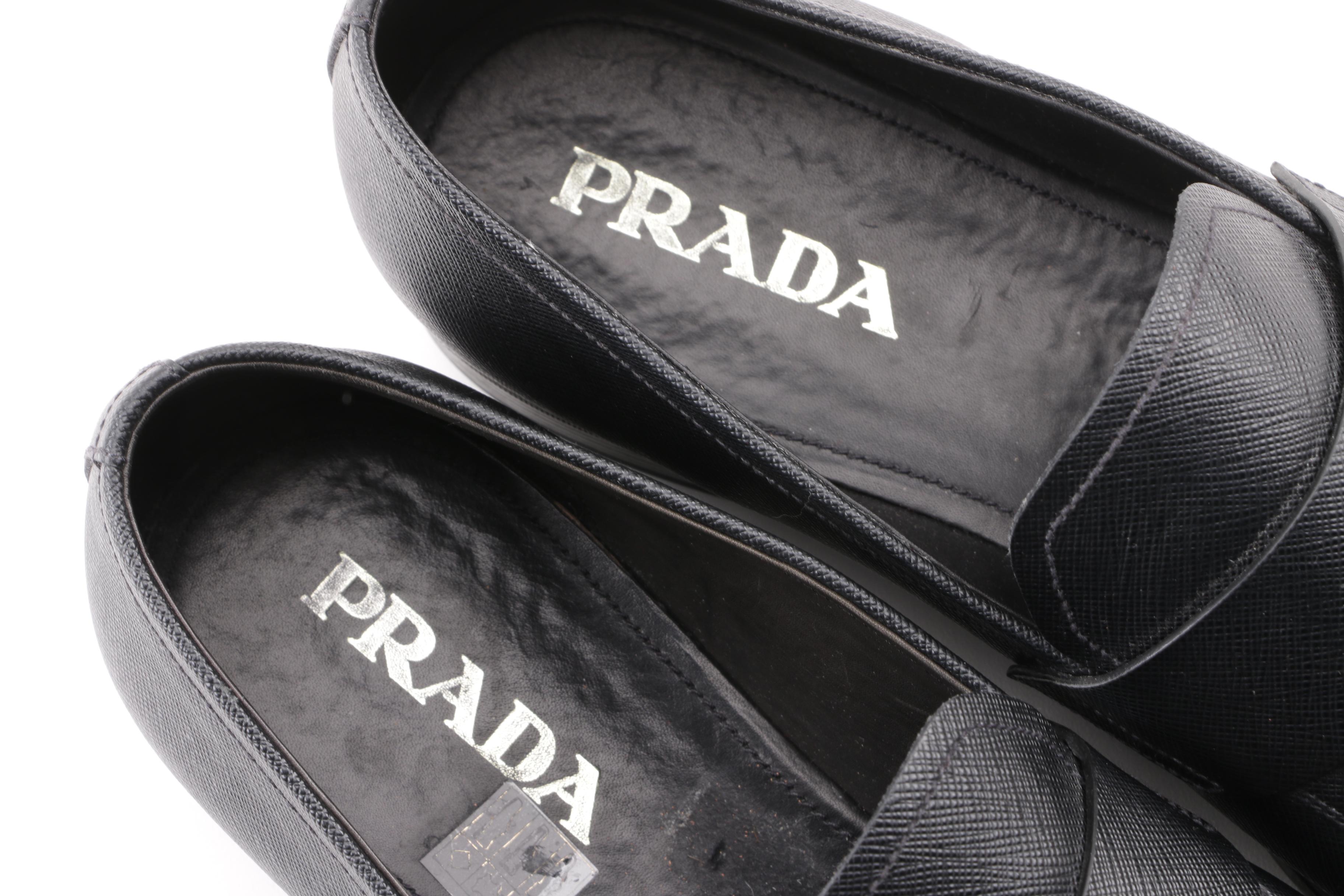 Men's Prada and Salvatore Ferragamo Leather and Suede Penny Loafers