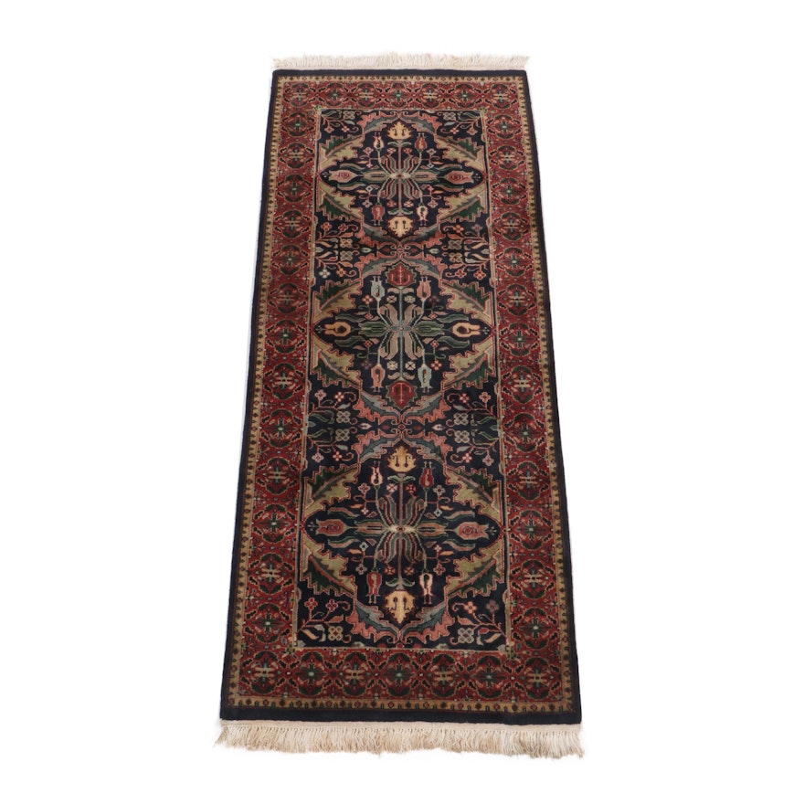 Hand-Knotted Indo-Persian Wool Runner