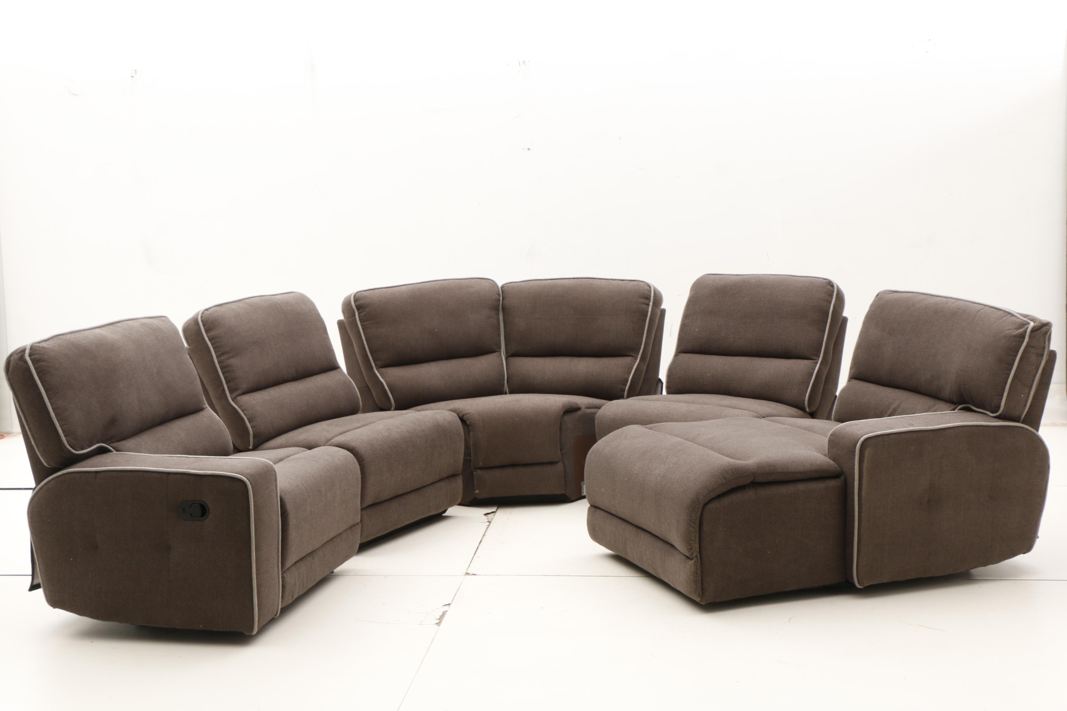 Contemporary Upholstered Five-Piece Sectional Sofa by Zoy Home Furnishing Co.