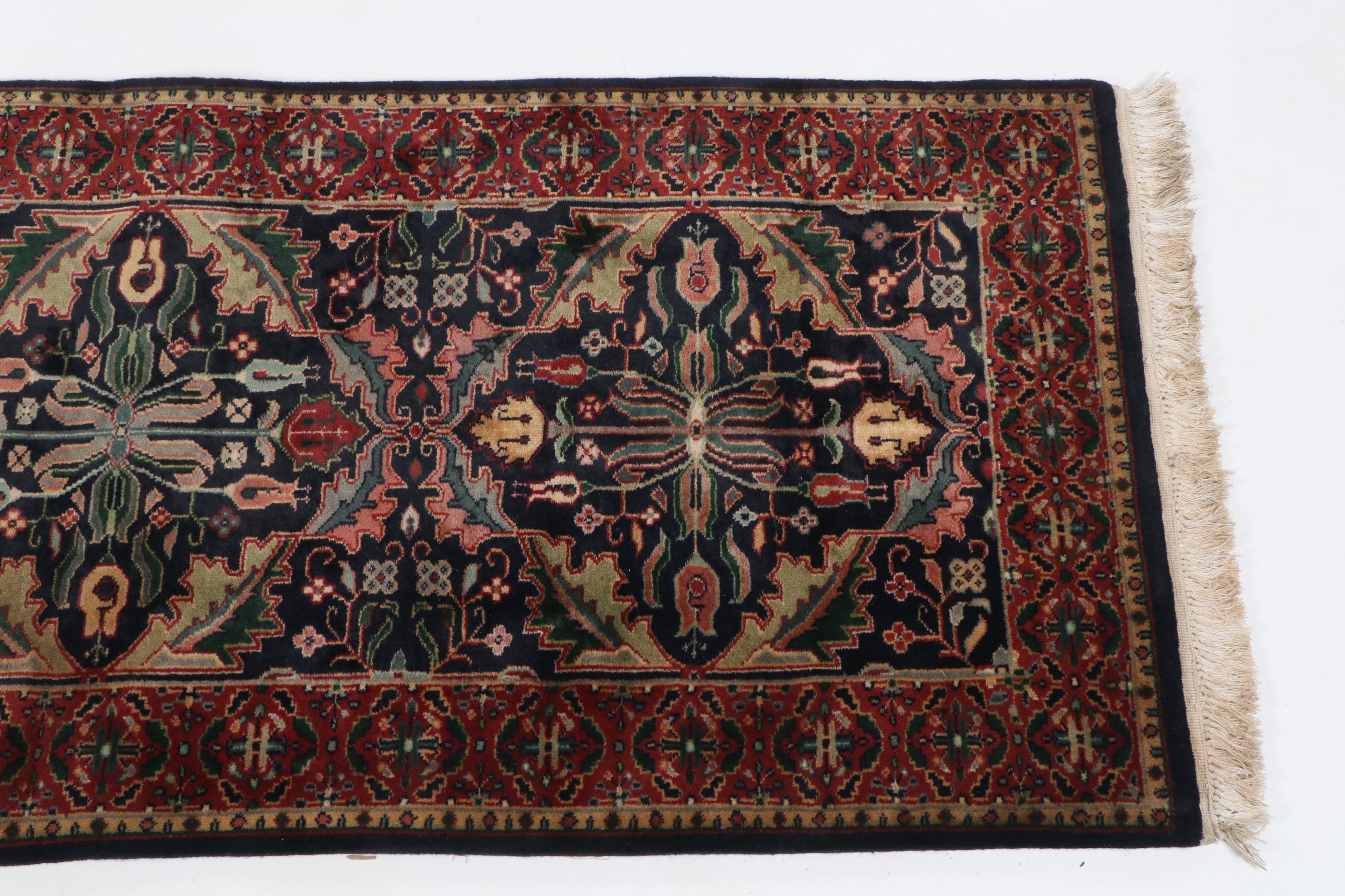 Hand-Knotted Indo-Persian Wool Runner